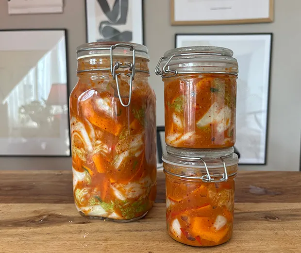 Kürbis Kimchi selber machen.