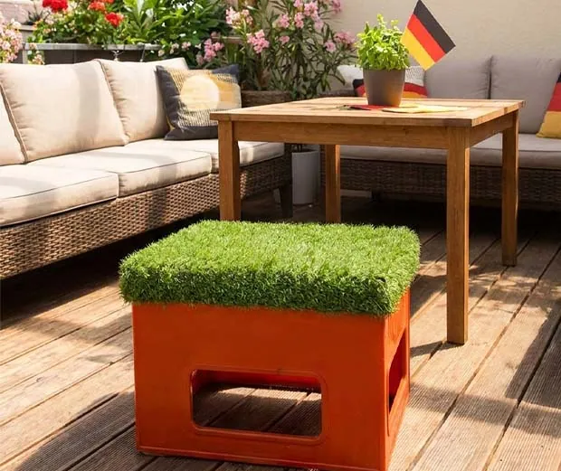 DIY-Anleitung Kunstrasenhocker