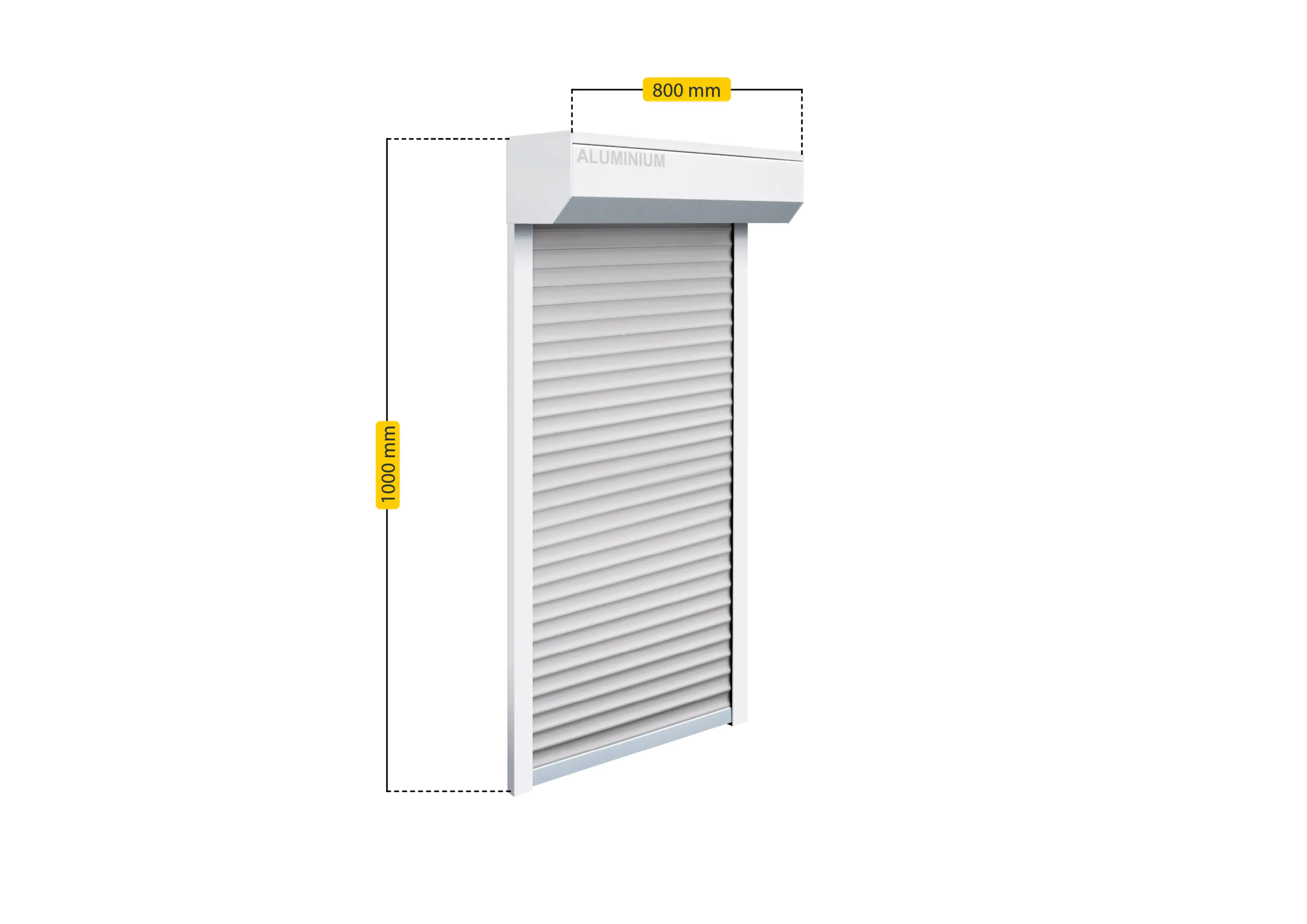 Schellenberg SB-Vorbau-Rollladen 80 x 100 cm,45° Kasten weiß