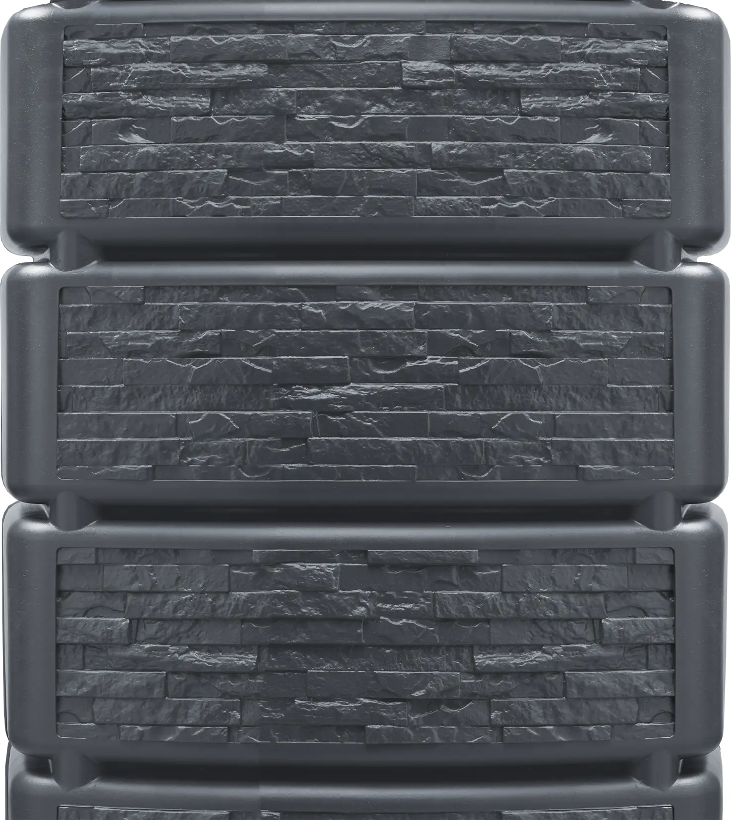 4rain Regenwasser-Wandtank Slim Stone Decor graphite grey 350 L