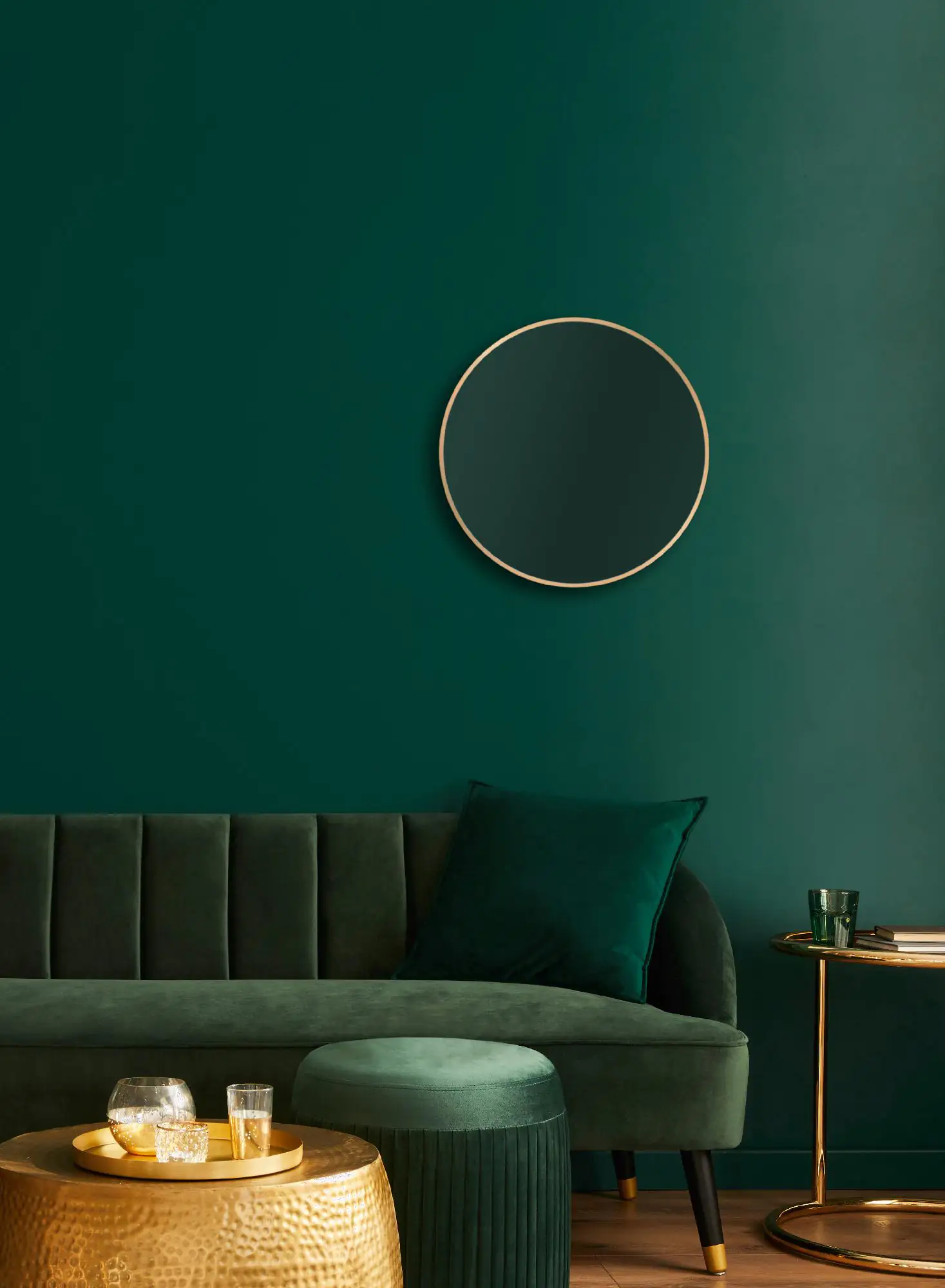 DSK Design Spiegel Silver Coiffeur Ø50 cm, gold