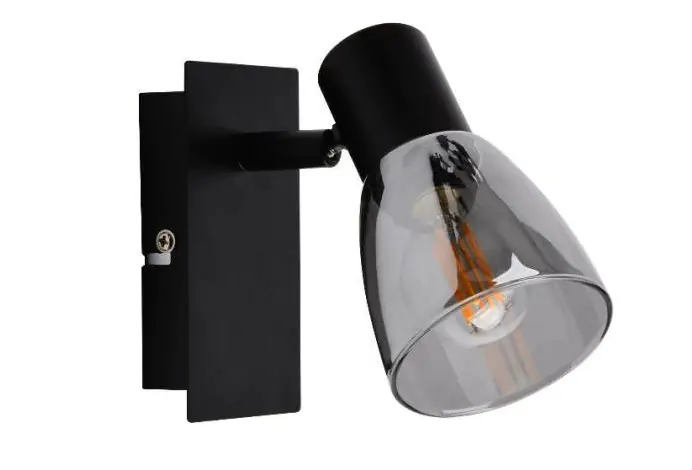 Primaster LED-Wandlampe 1er Spot Miami E14 12 x 12,5 cm schwarz 
