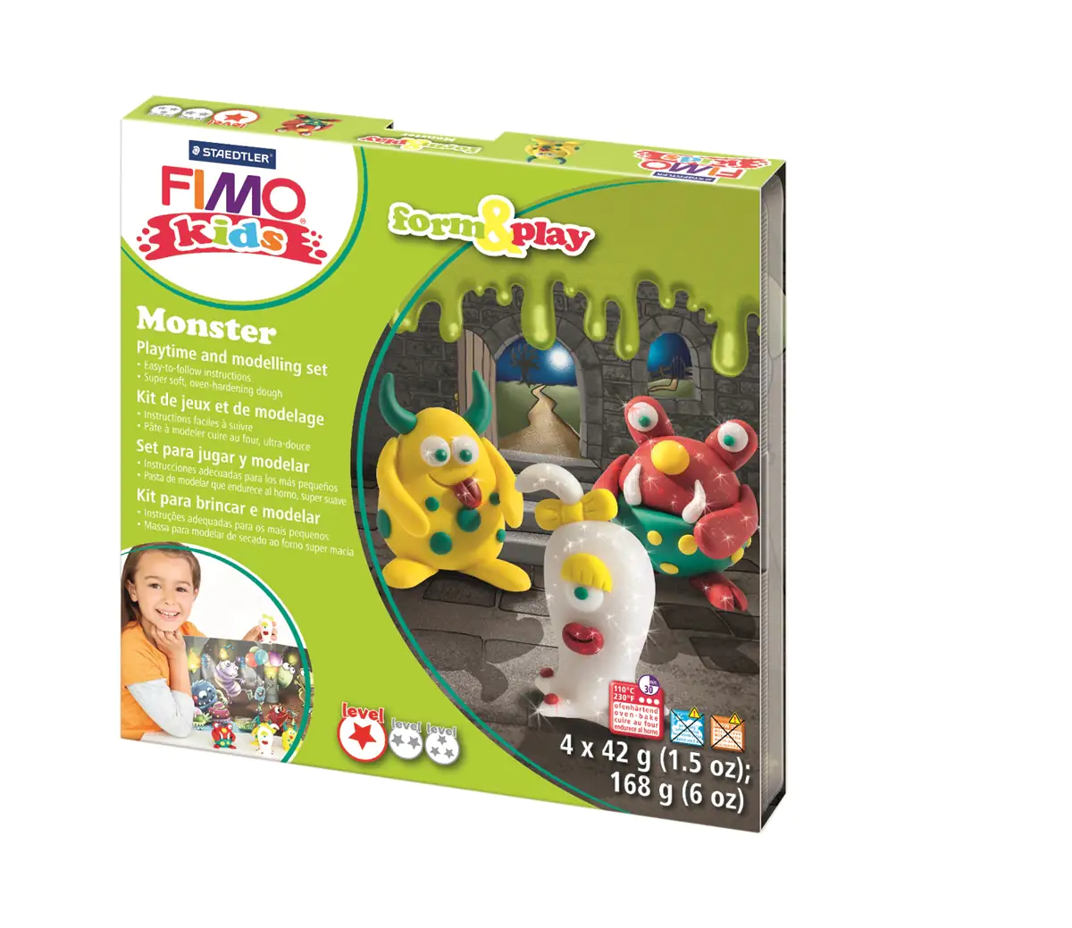 Fimo Modelliermasse kids form & play Monster