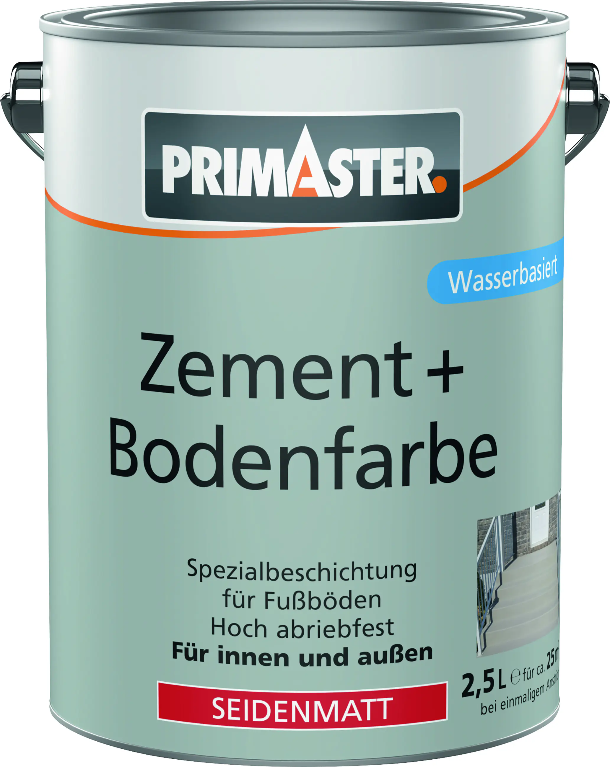 Primaster  Zement und Bodenfarbe 2,5 L kieselgrau