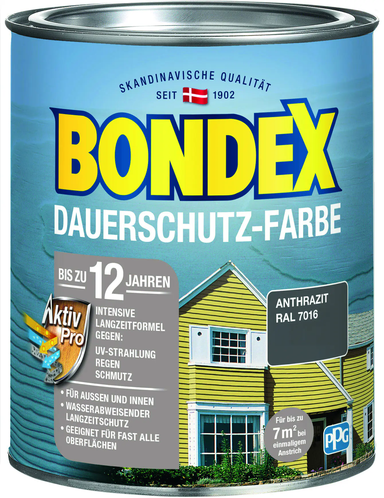 Bondex Dauerschutz-Holzfarbe 750 ml anthrazit