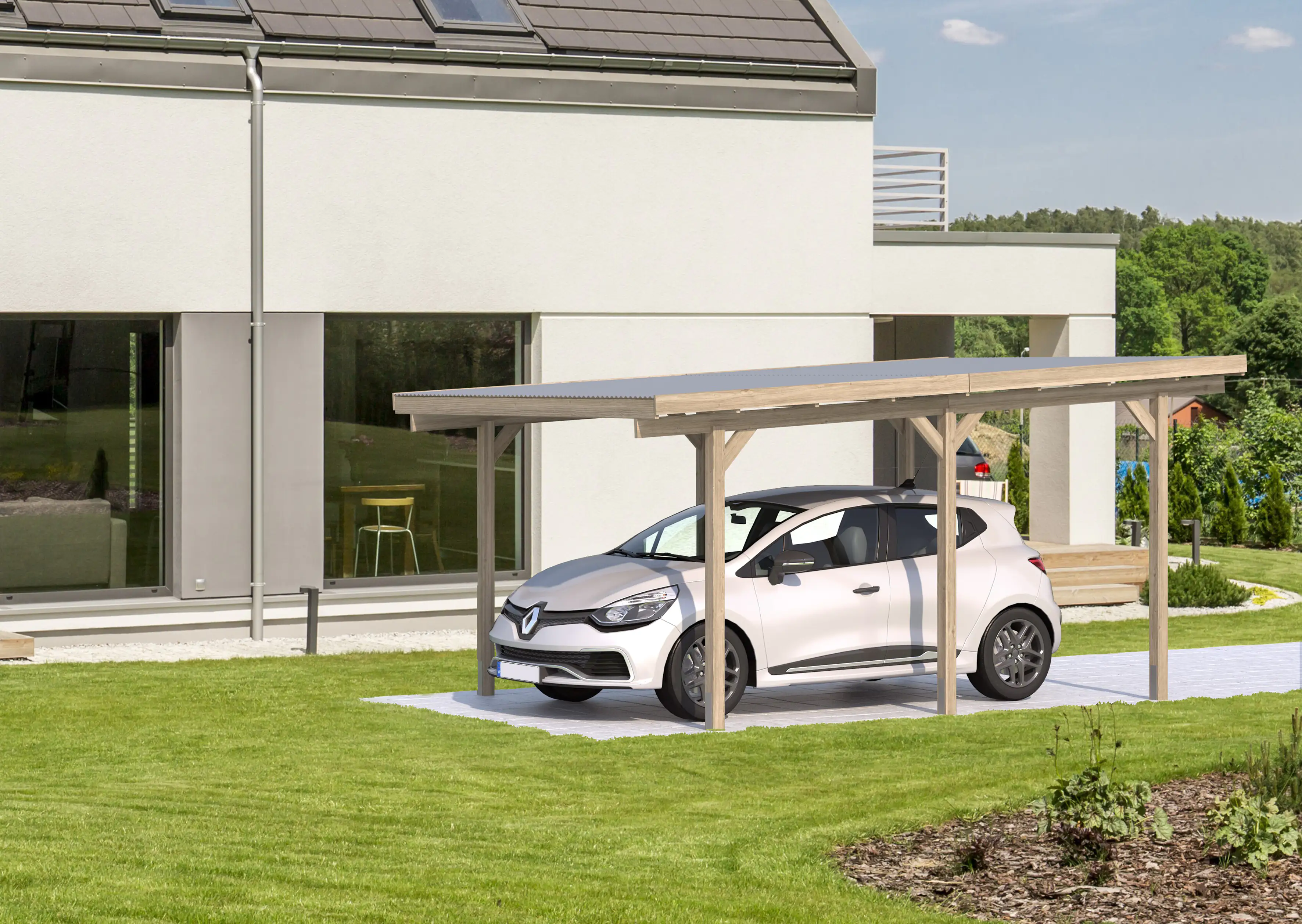 Einzelcarport Classic 500 x 304 x 236 cm, kesseldruckimprägniert