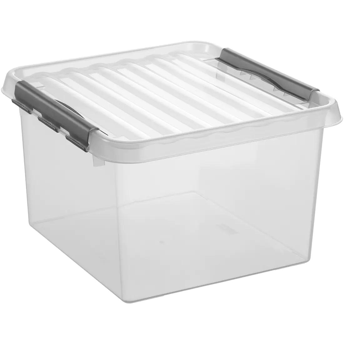 Sunware Aufbewahrungsbox Q-Line mit Deckel 40 x 40 cm 26 L transparent
