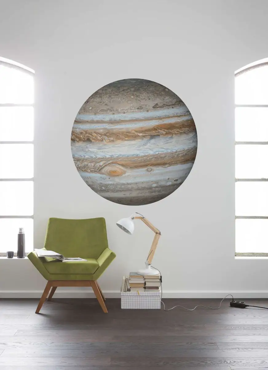 Komar Vlies Fototapete Dot Jupiter Ø 125 cm, selbstklebend