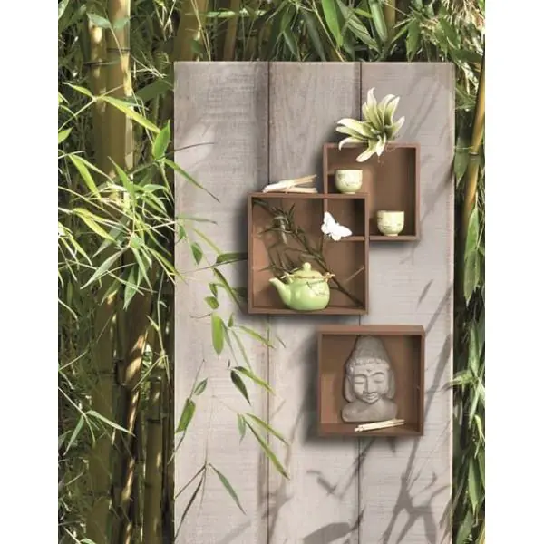 Glorex Design-Rahmen Holz Quadrat 3 Stück