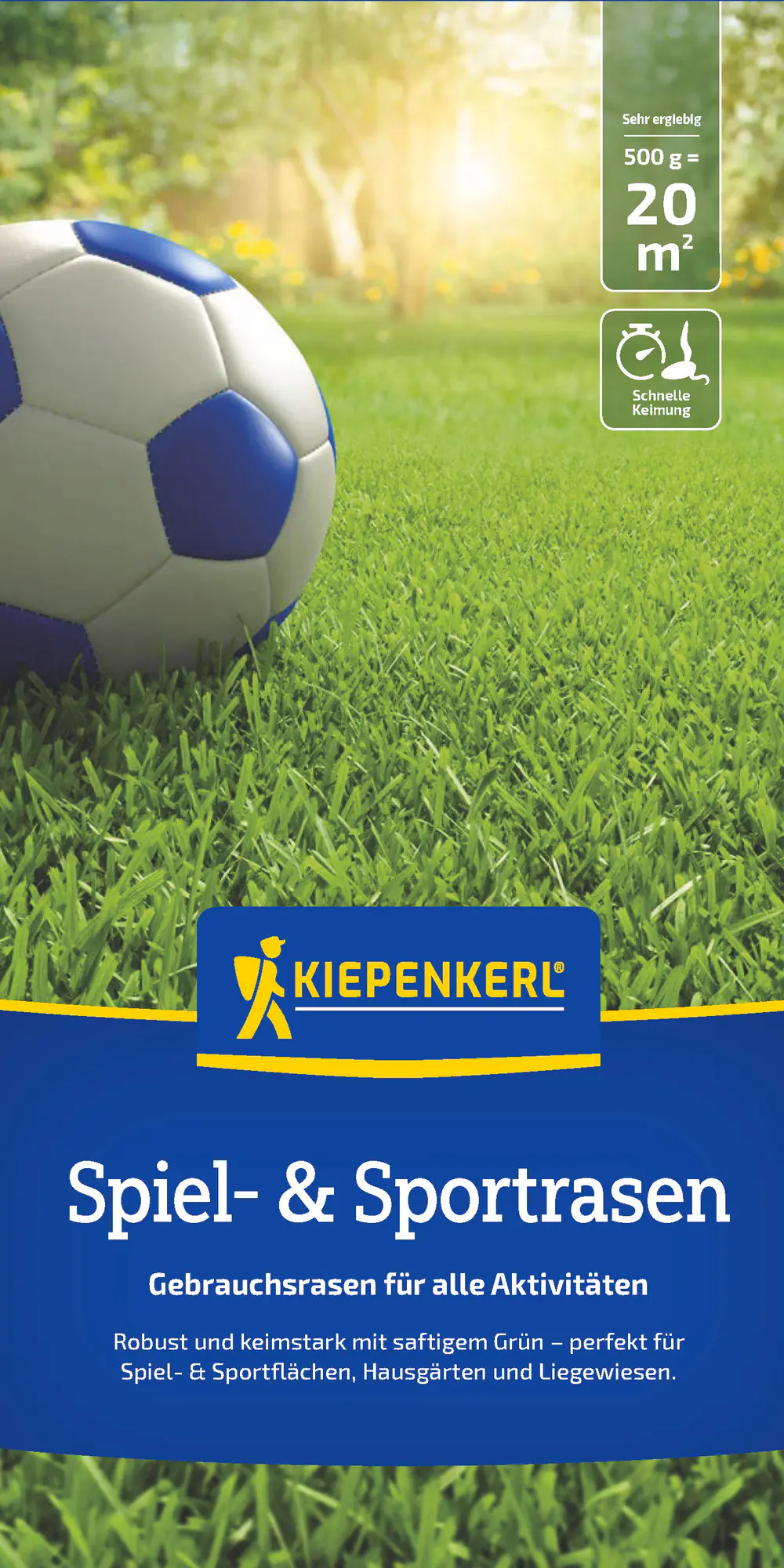 Kiepenkerl Saatgut Spiel- und Sportrasen 500 g für ca. 20 m²
