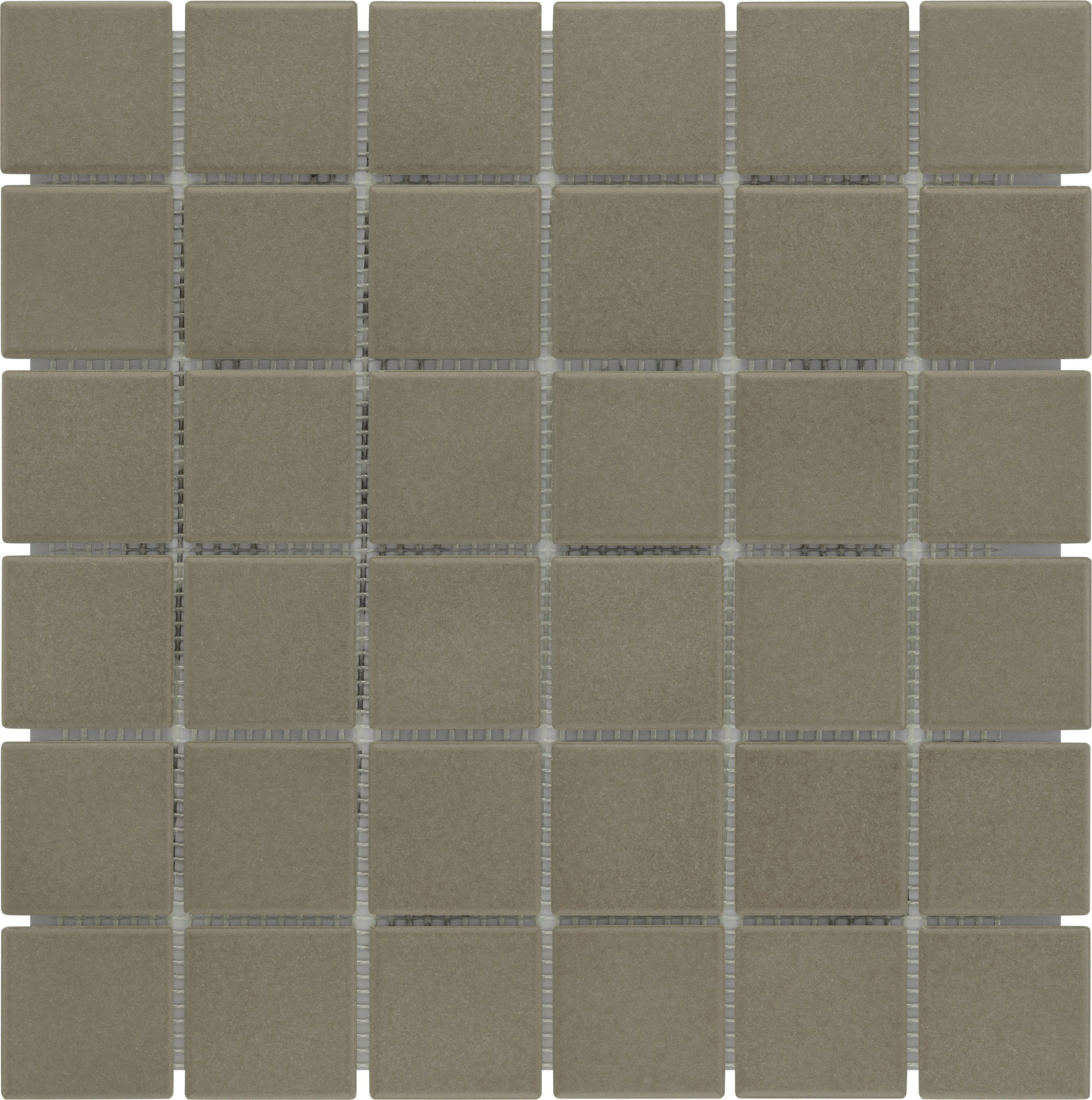 KNG Mosaikfliese rutschhemmend 29,7 x 29,7 cm dunkelbraun unglasiert Steinmaß: ca. 4,7 x 4,7 cm