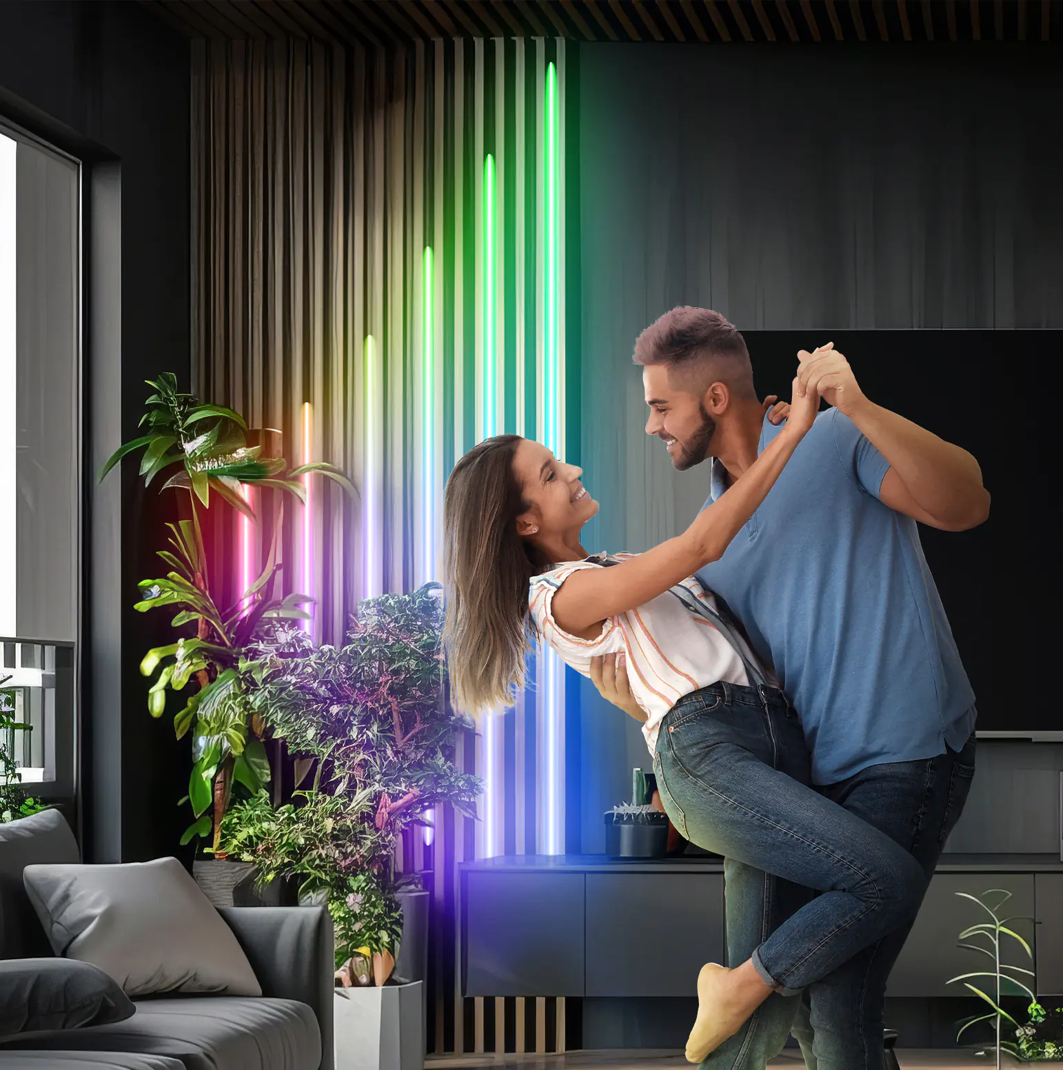 Briloner LED-Stripe Pimp your Panel bunt RGB, 2,6 m, 3000K 650 lm Starterset