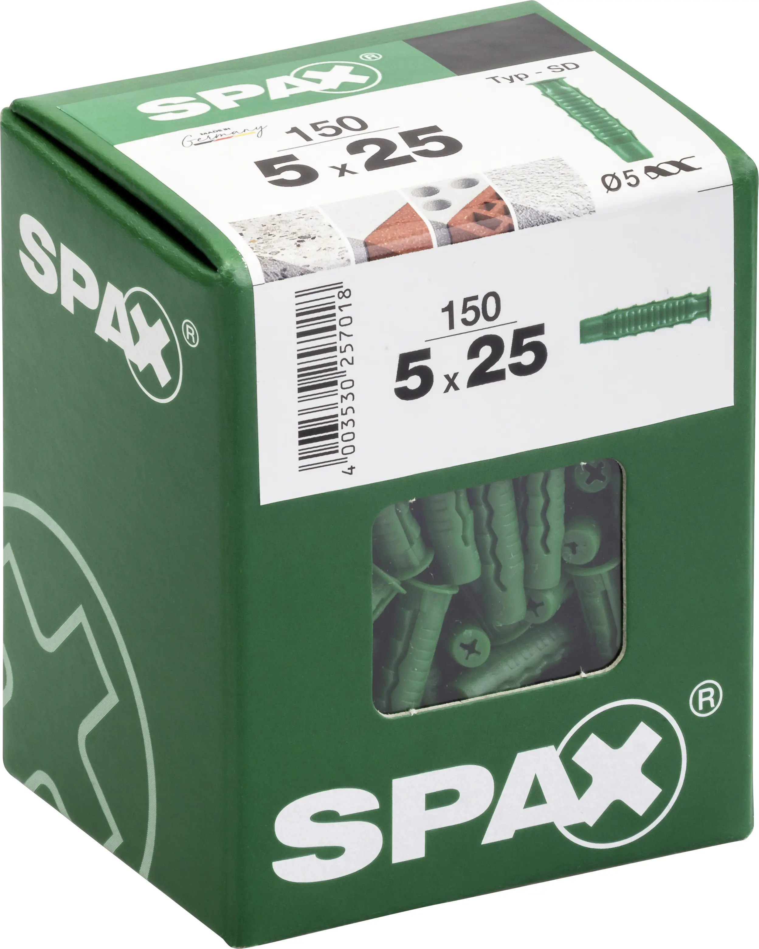 Spax Spreizdübel 5.0 x 25 mm - 150 Stück
