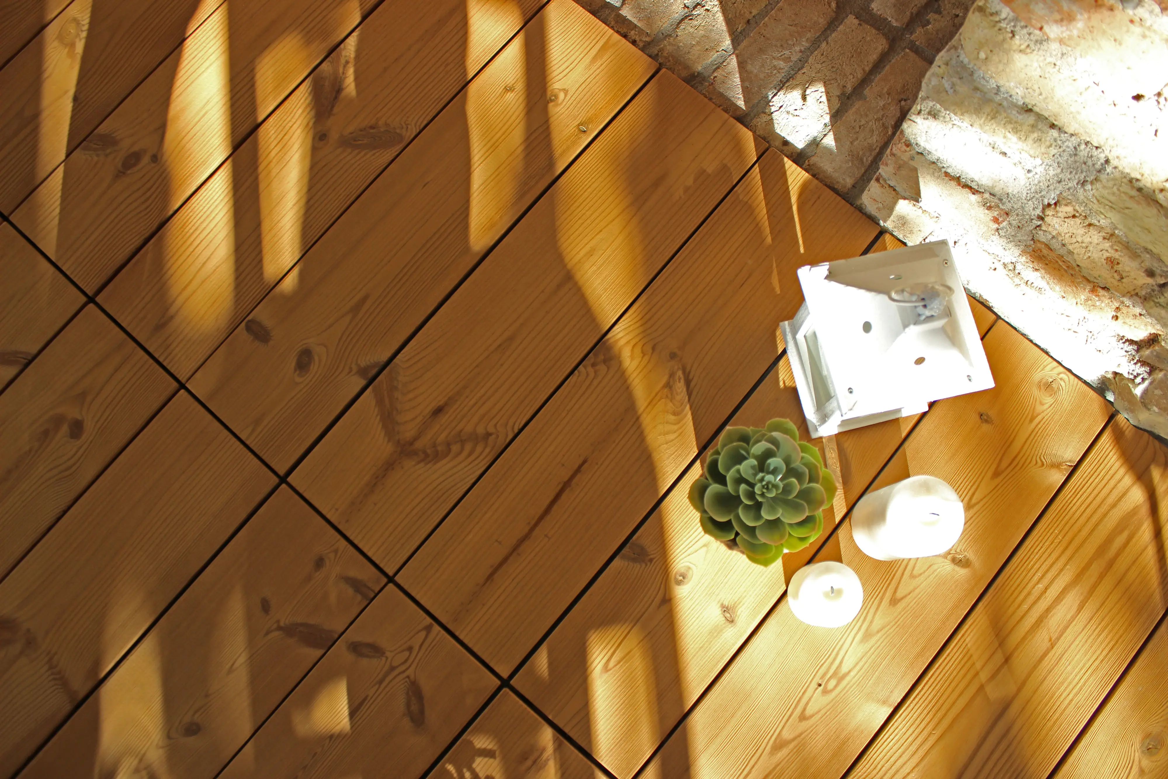 ONEK Klickfliese Holz natur Smartdeck 40 x 40 x 2,5 cm 1 Stück