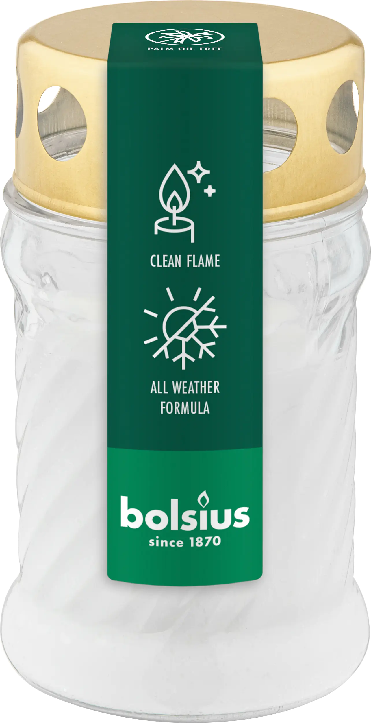 Bolsius Grablicht Twist 110/63 mm weiß