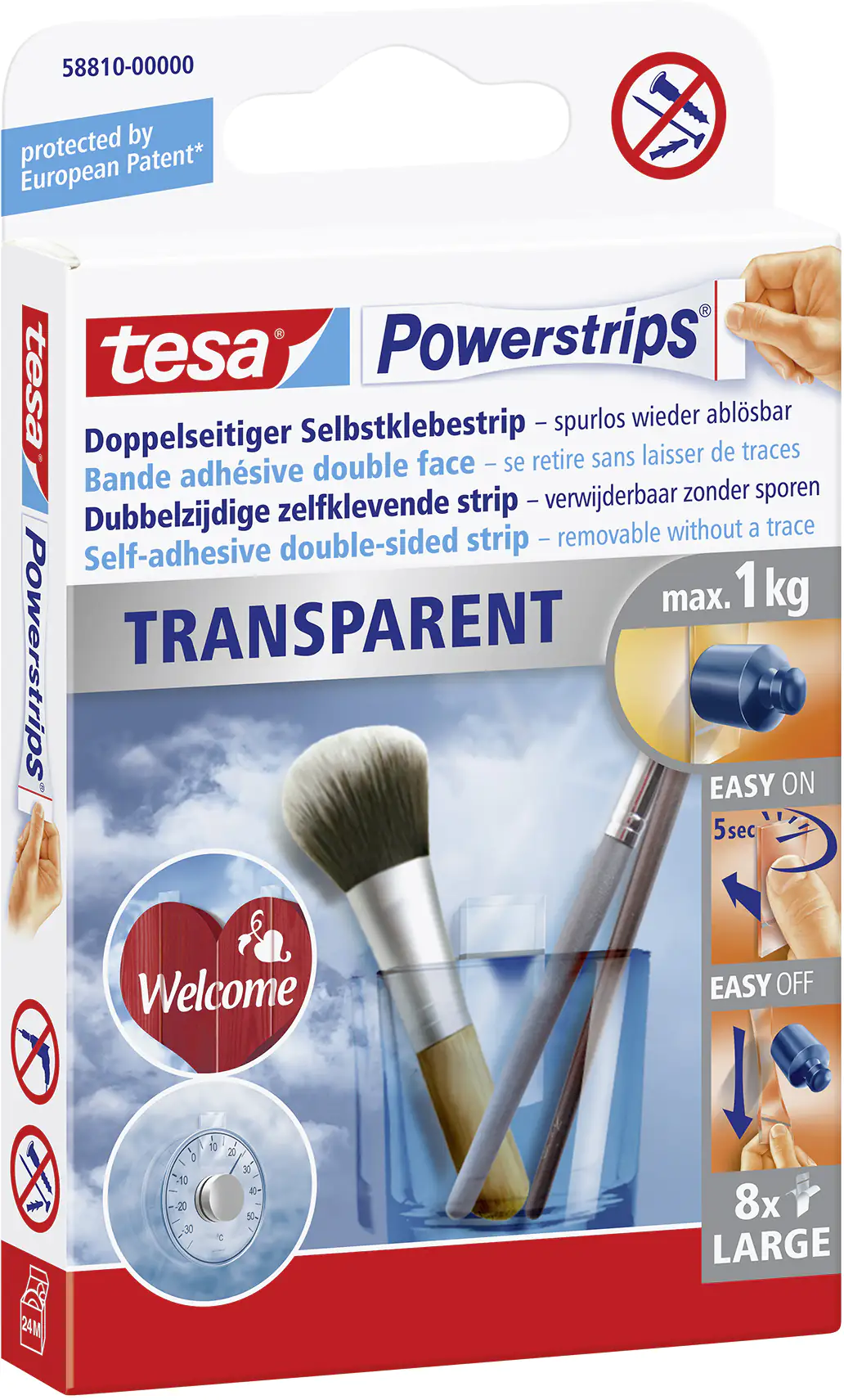 tesa Powerstrips Large transparent