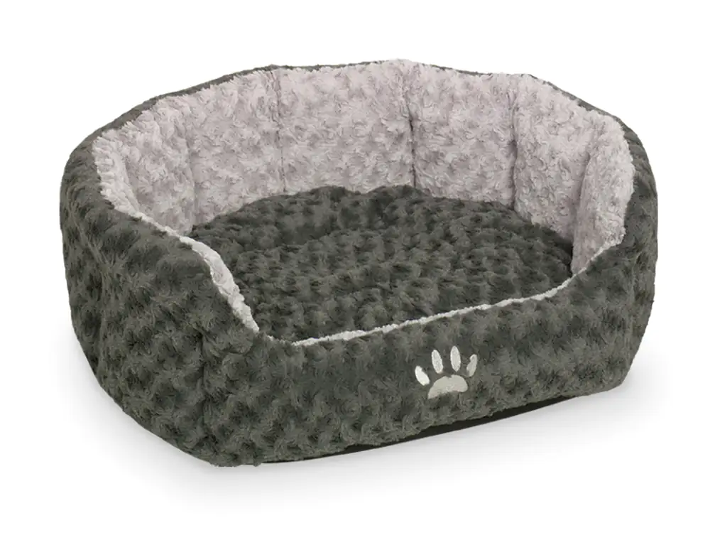 Nobby Komfortbett Seoli oval dunkelgrau/hellgrau