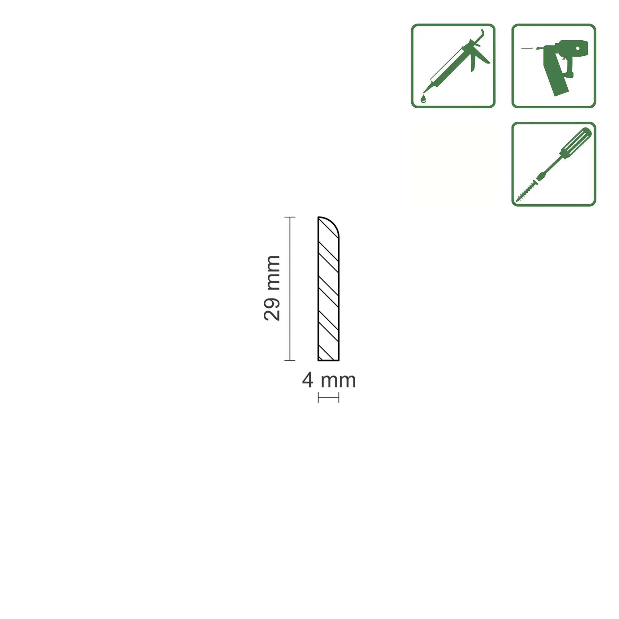 FN Neuhofer Tischkantleiste 2400 x 4 x 29 mm