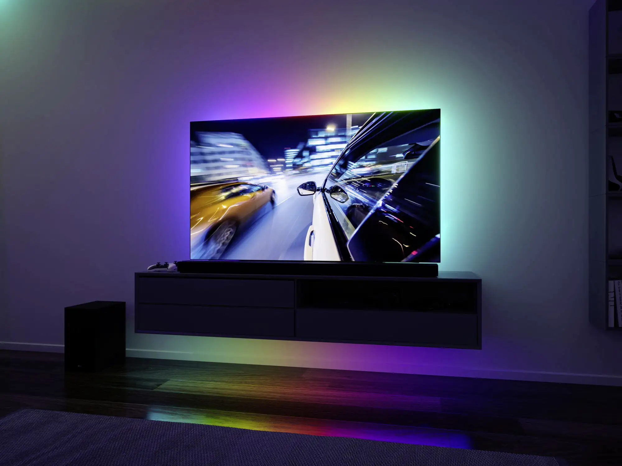 Paulmann Entertain USB LED Stripe 3,1 m RGB dimmbar, für 75 Zoll Fernseher
