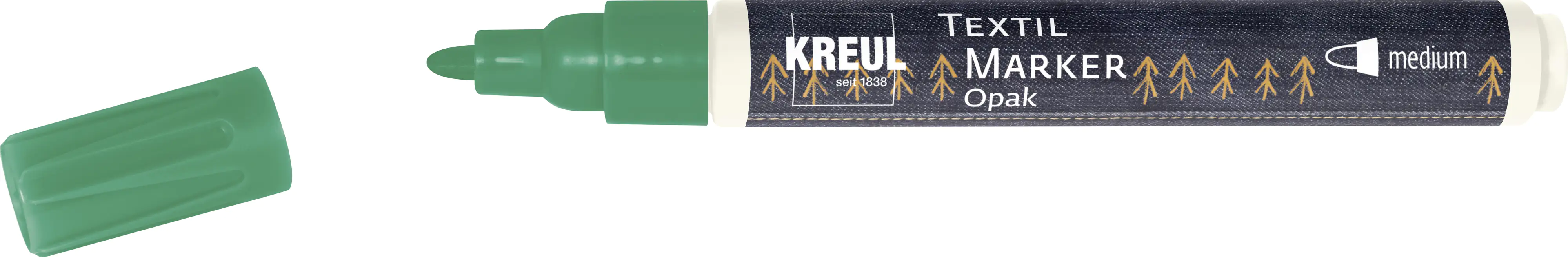 Kreul Javana texi mäx Opak Stoffmalfarbe für helle und dunkle Stoffe grün