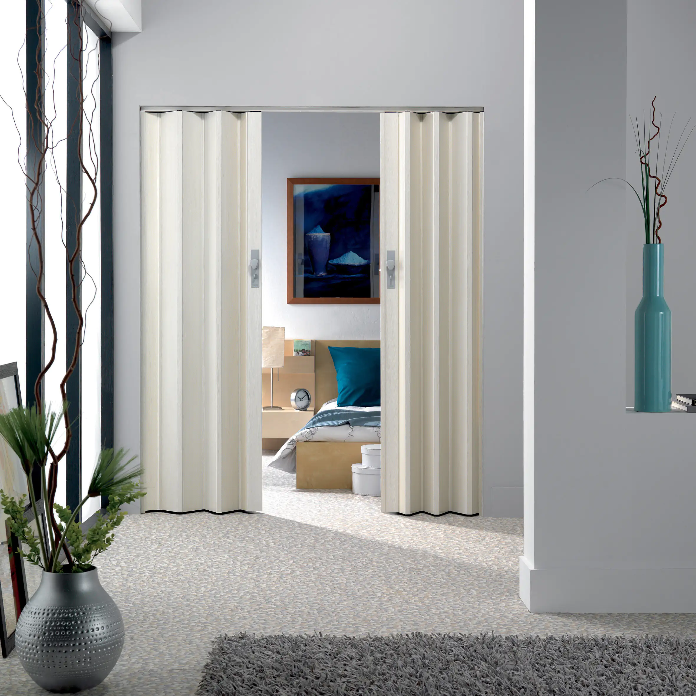 Grosfillex Falttüre Axia Esche weiß 84 x 205 cm
