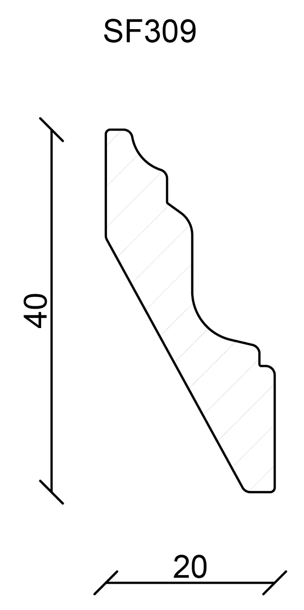 FN Neuhofer Deckenabschlussleiste SF309 240 cm 40 x 20 mm Fichte/Kiefer