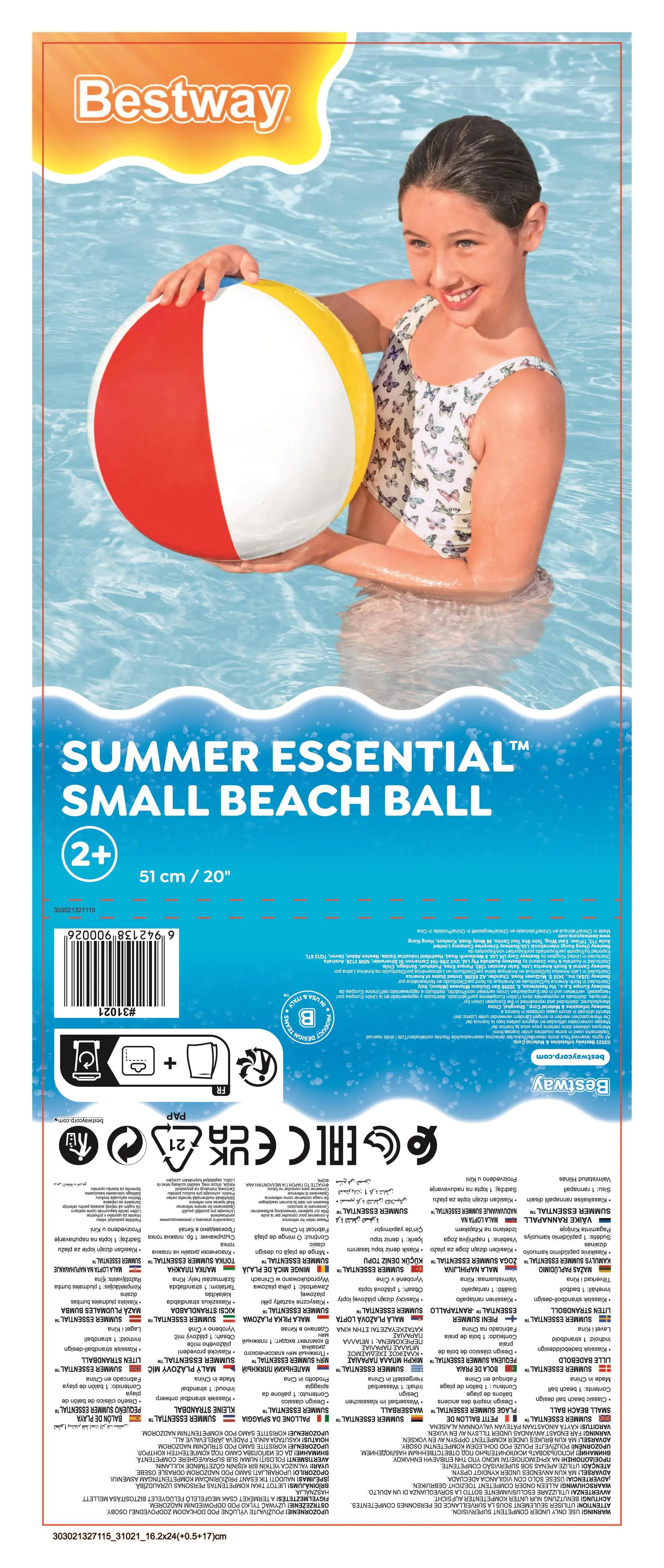 Bestway Wasserball Summer Essential 51 cm