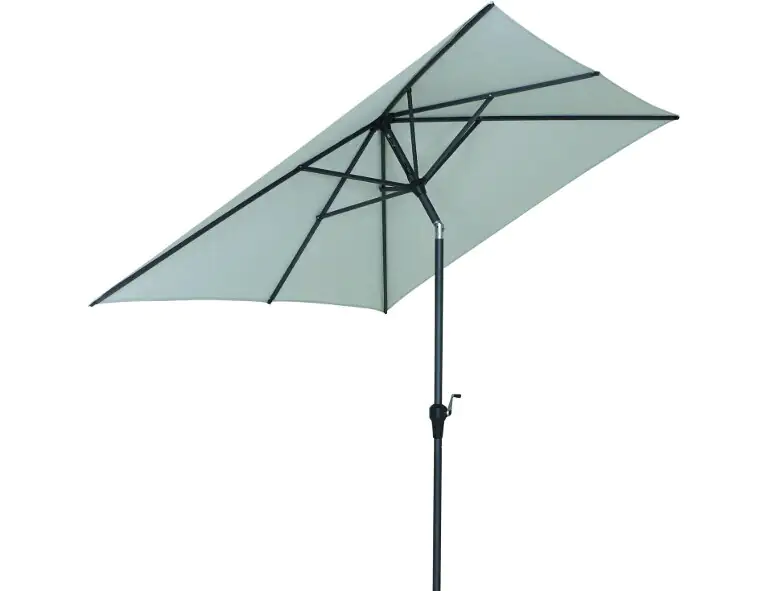 Siena Garden Mittelstockschirm Avio grau 250 x 200 cm