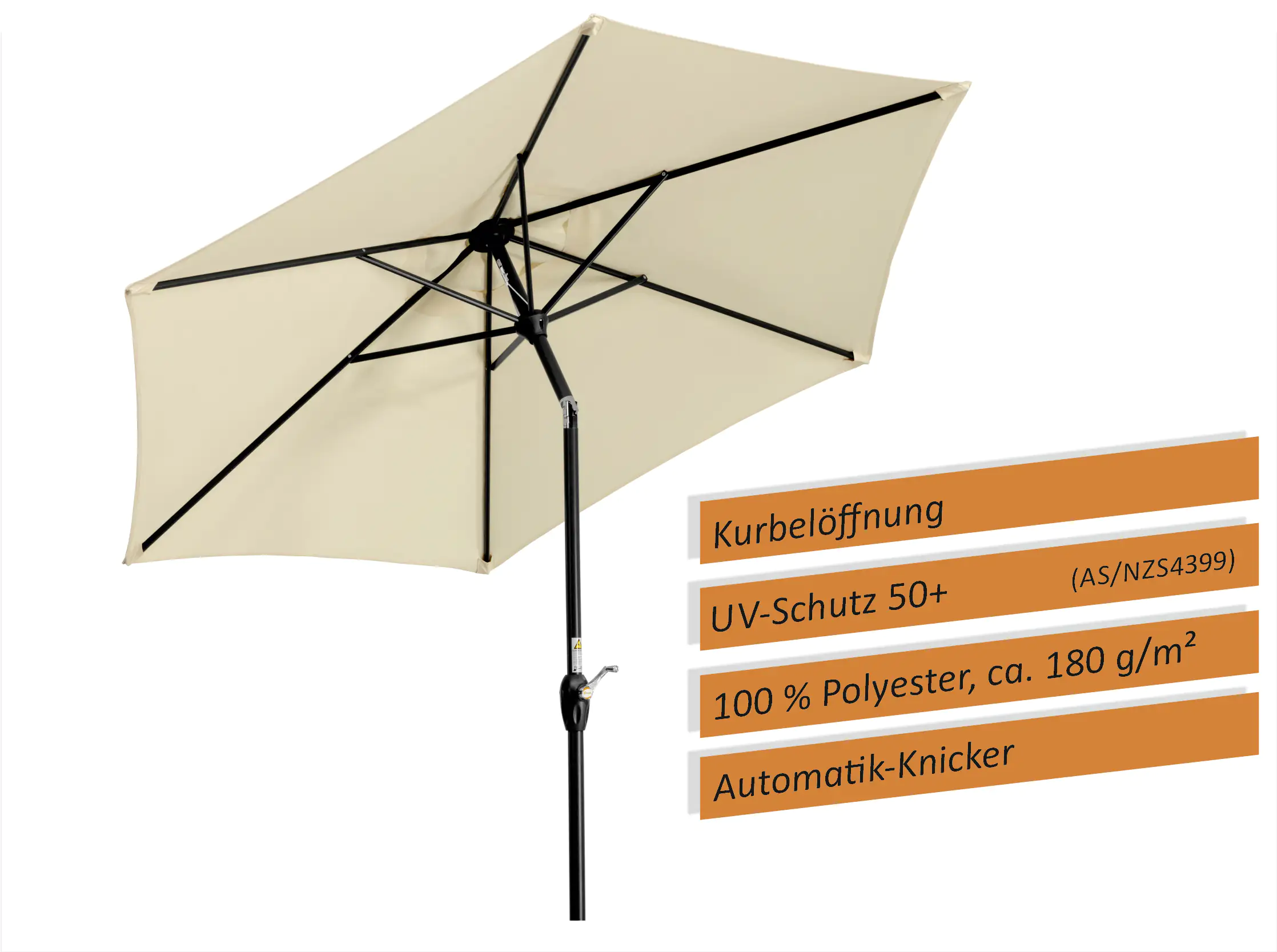 Schneider Sonnenschirm Bilbao natur Ø 220 cm