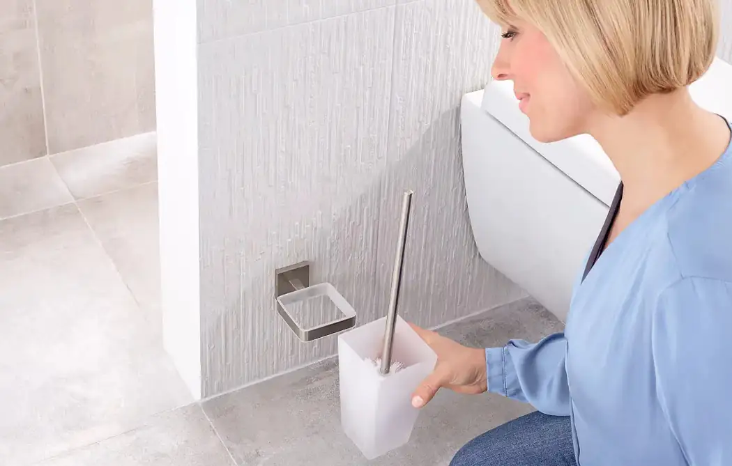 Tesa WC-Bürstenhalter EXXCLUSIV Edelstahloptik zum Kleben