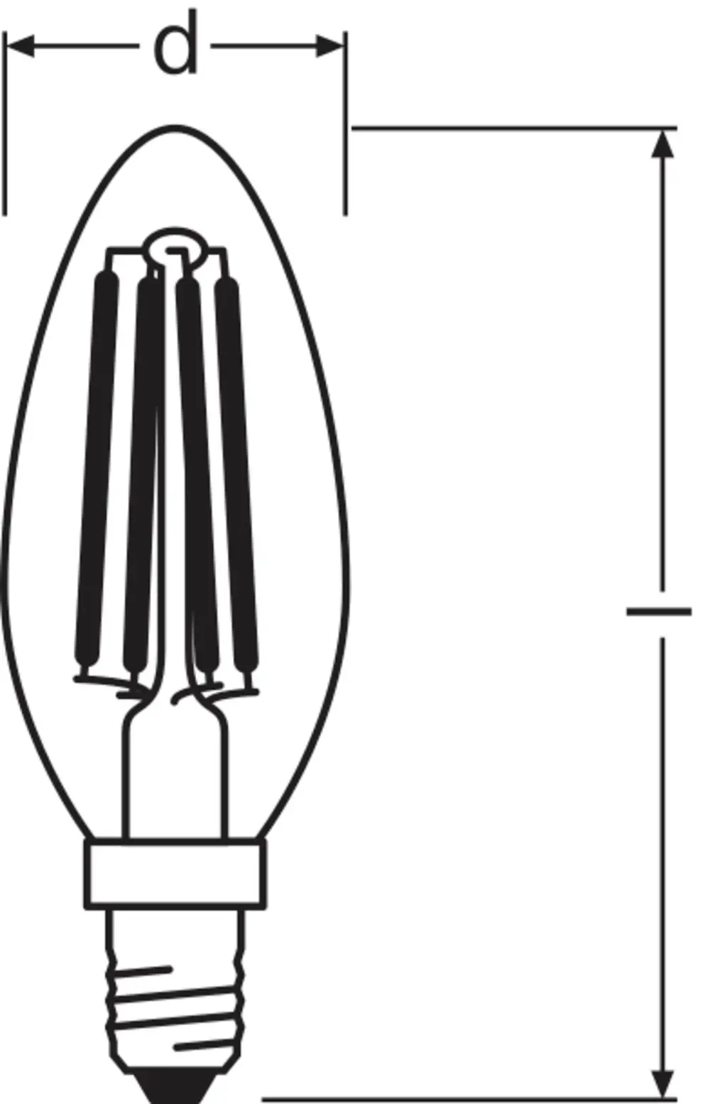 Osram LED Leuchtmittel Retrofit CLB 40 E14 4W warmweiß, klar
