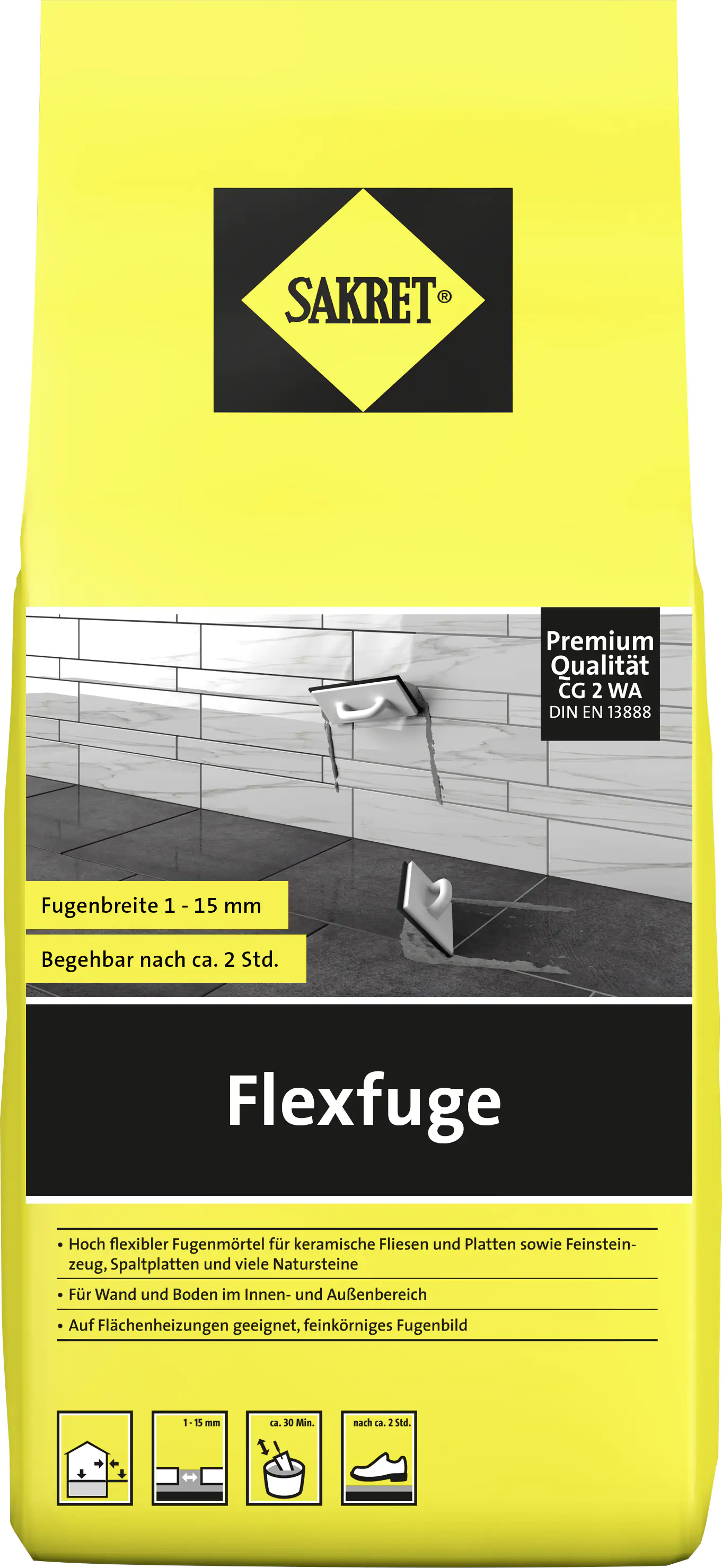 SAKRET Flexfuge 1 - 15 mm basalt 5 kg
