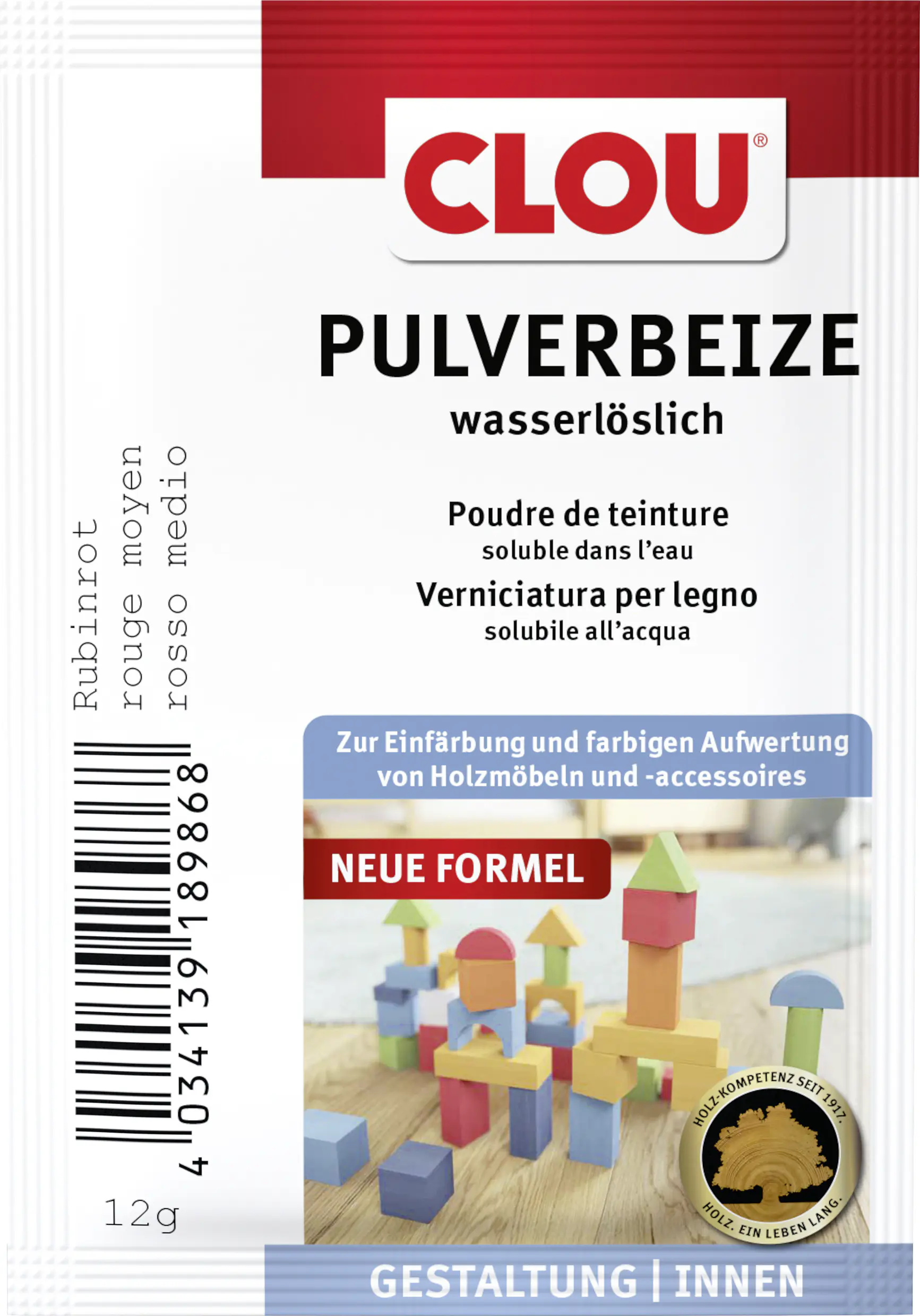 Clou Holzbeize 12 g rubinrot