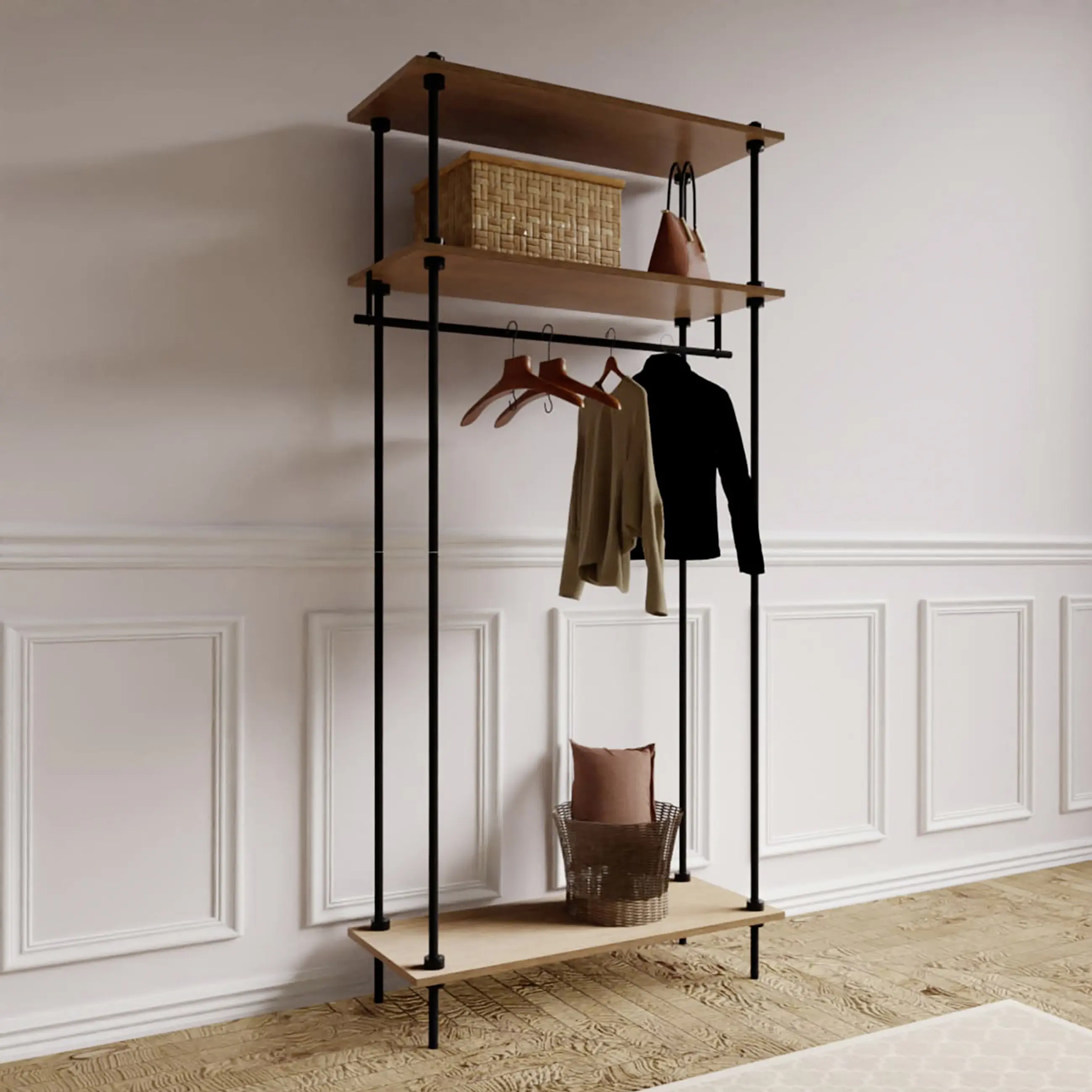 Ar Shelving Garderobe AR Deco Nebraska 185 x 85 cm 4 Böden 160 kg