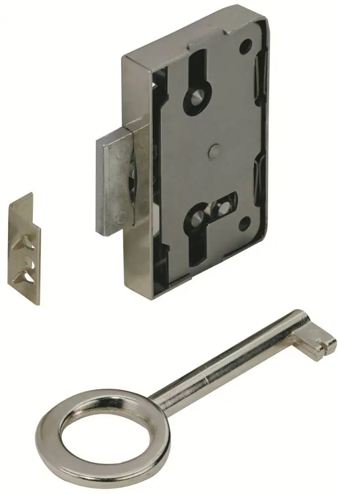 Hettich Aufschraubschloss vernickelt 60 x 53 x 8,7 mm