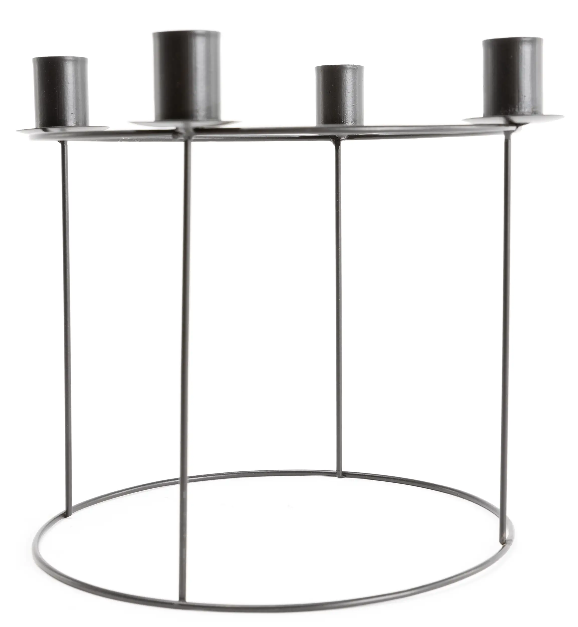 TrendLine Adventskranz Metall Ø 24,5 x 20 cm schwarz