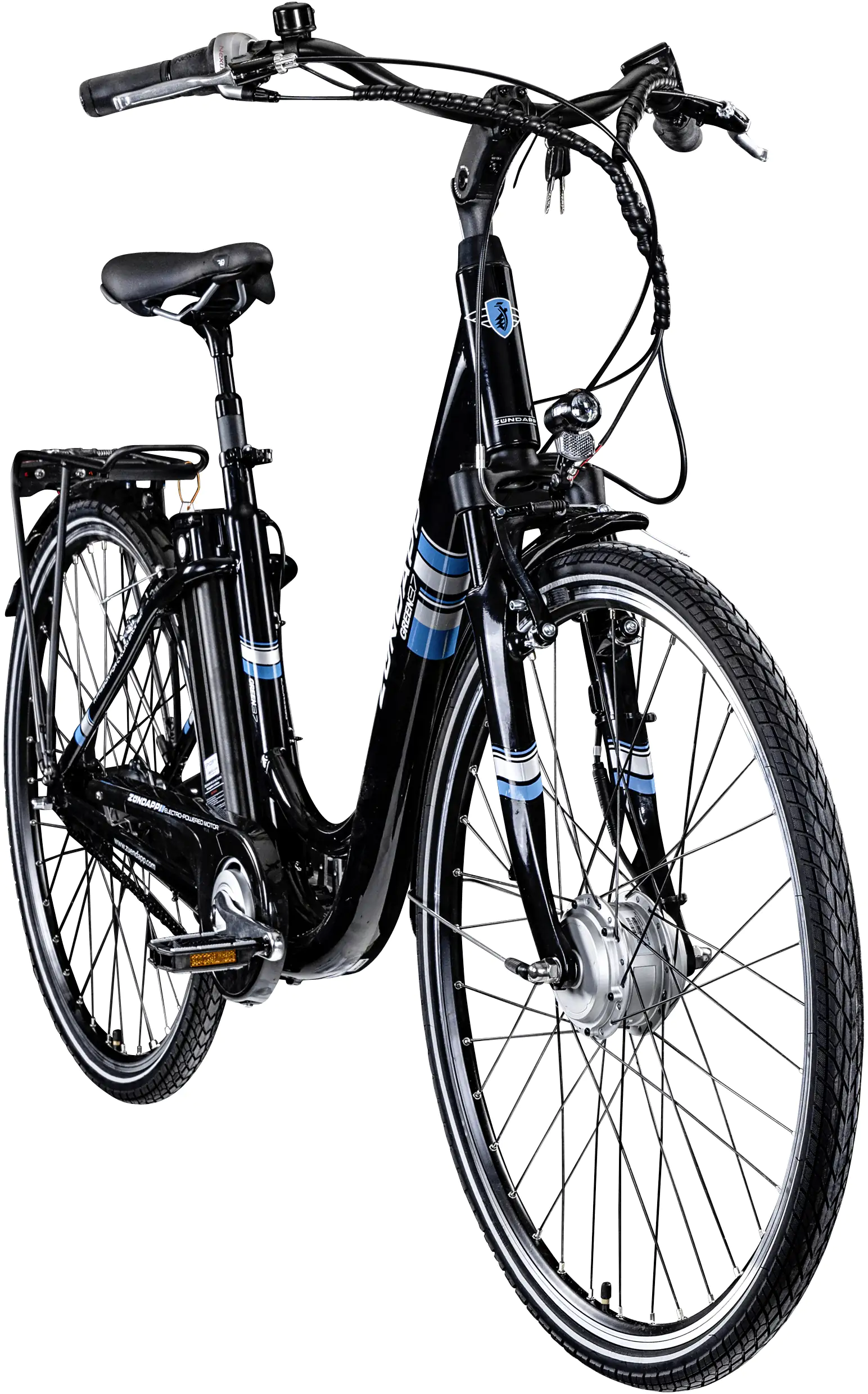 Zündapp E-Bike City Green 3.7 700c 28 Zoll RH 48cm 7-Gang 536 Wh schwarz blau