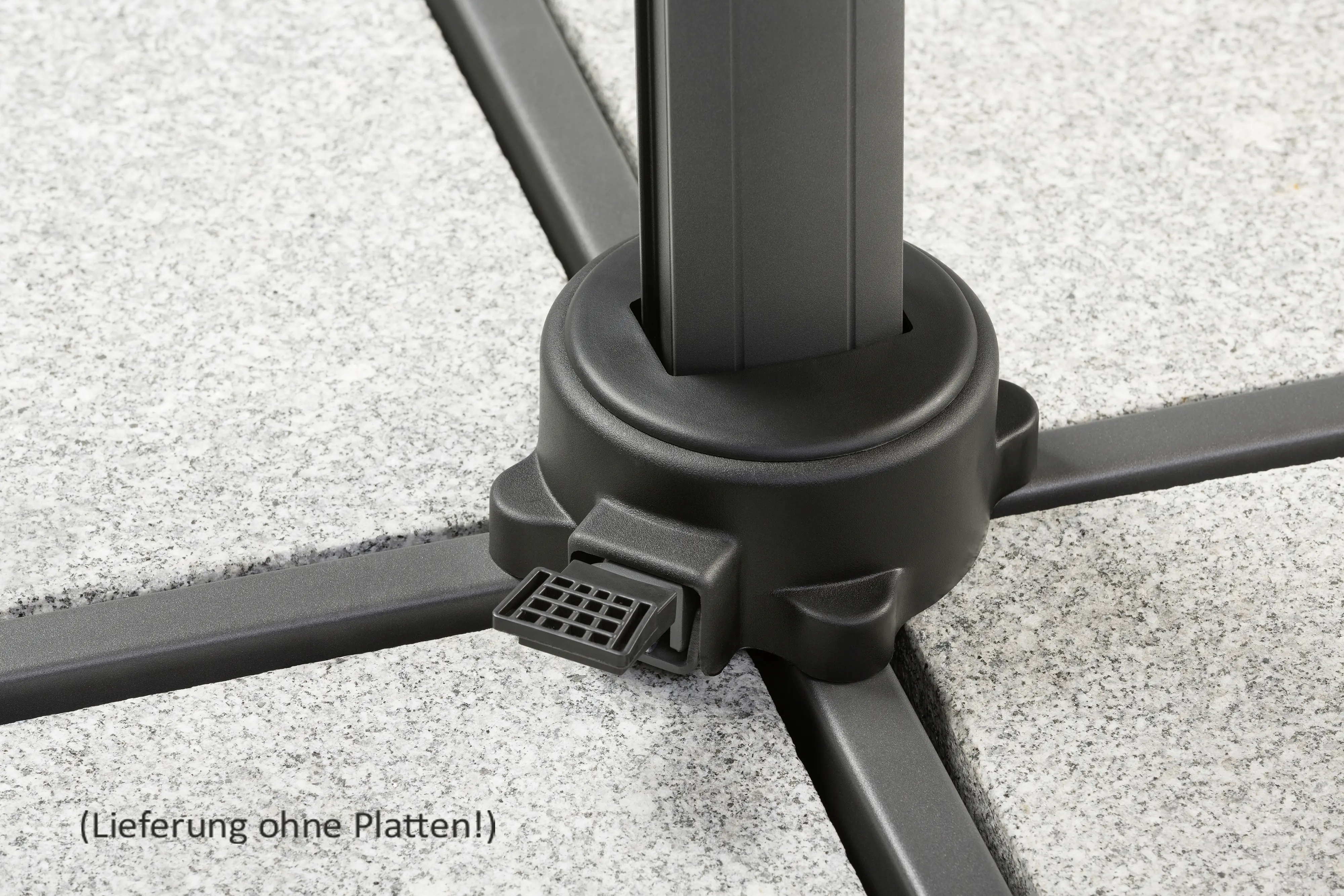 Schneider Ampelschirm Rhodos Twist anthrazit 350 x 260 cm inkl. Sonnenschirmhülle