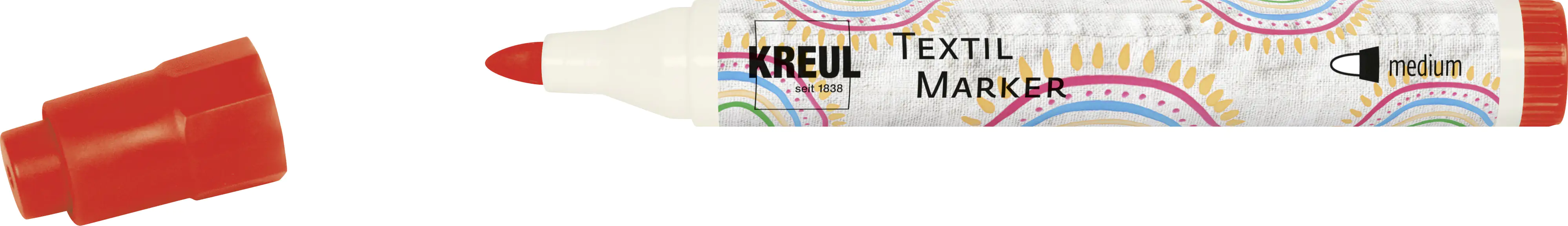 Kreul Javana texi mäx Sunny Stoffmalfarbe fine für helle Stoffe medium rot