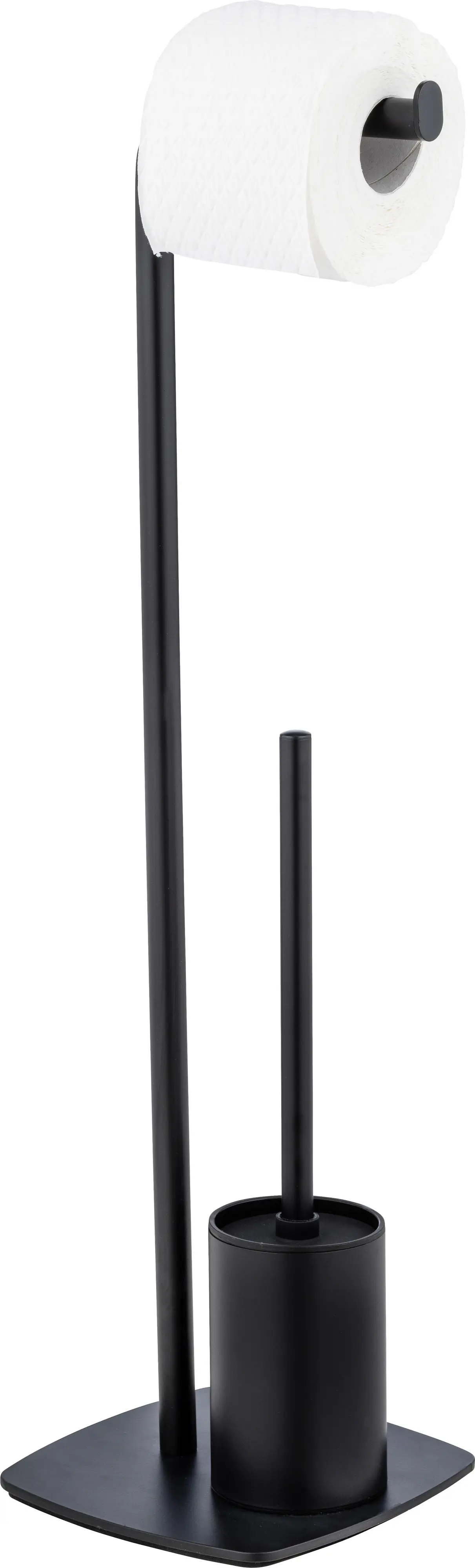 Wenko Stand WC-Garnitur Iria schwarz matt Stahl