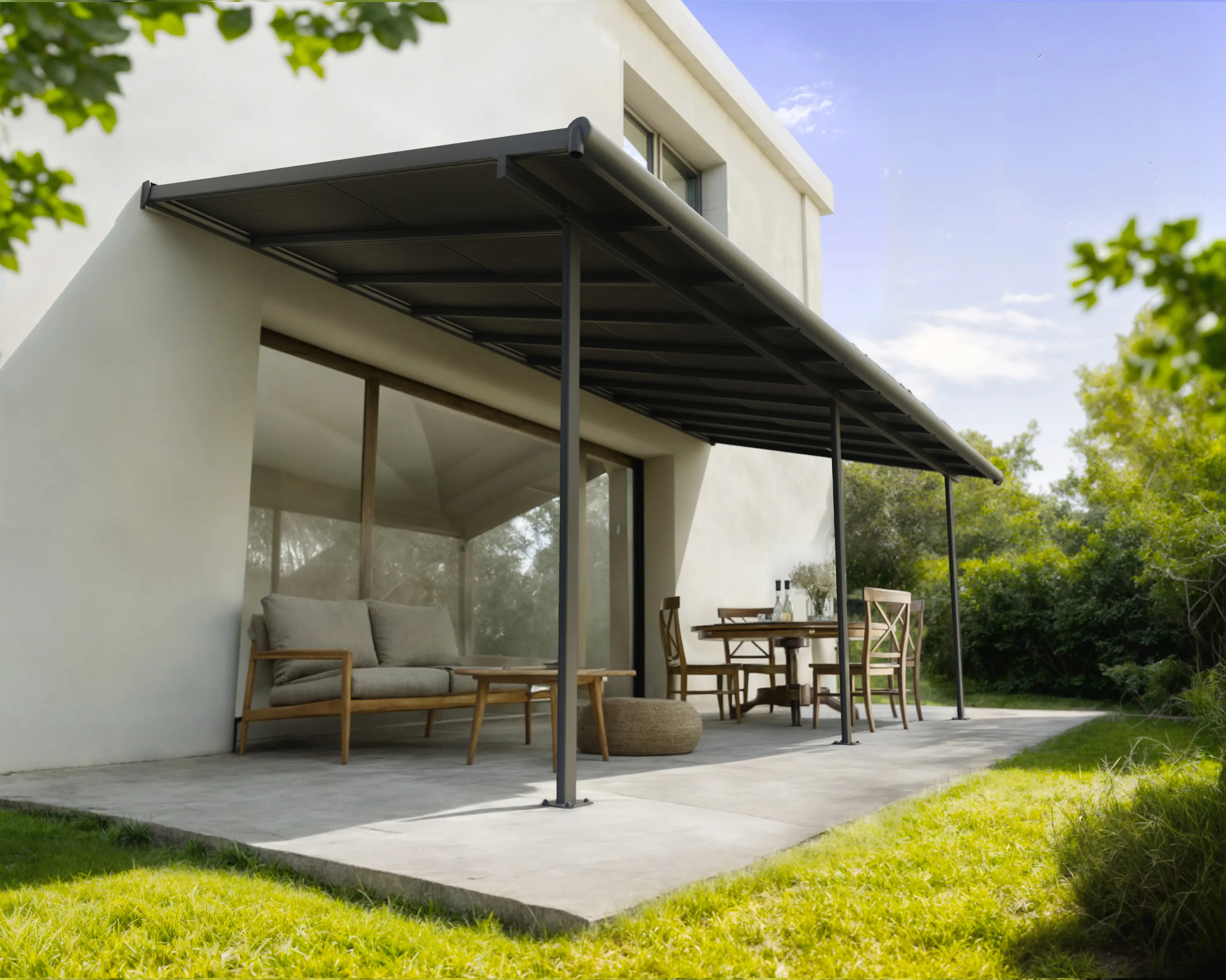 Canopia Terrassenüberdachung Sierra Cabrio 619 x 295 cm grau 