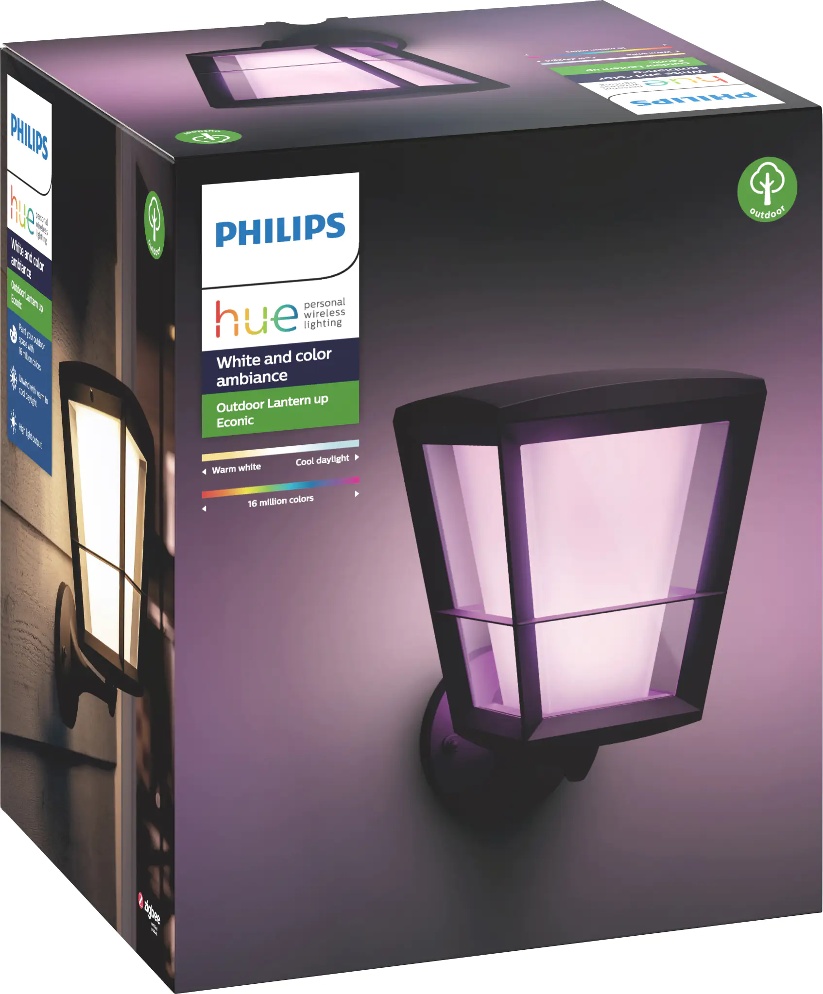 Philips Hue LED Außen-Wandleuchte White & Color Ambiance Econic Up