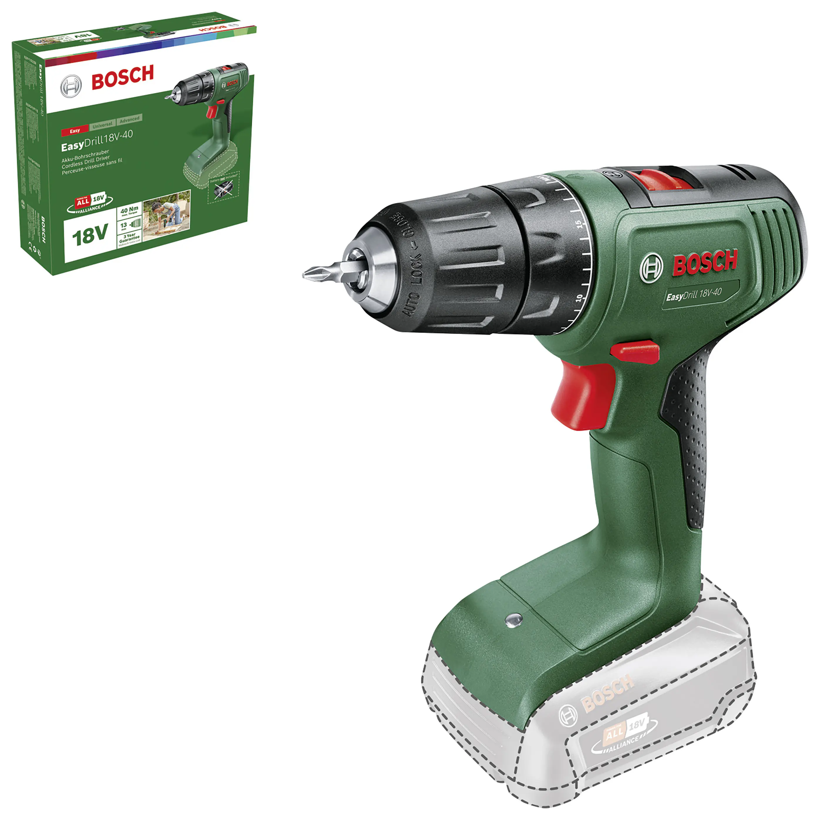 Bosch Akku-Bohrschrauber EasyDrill 18V-40 Solo
