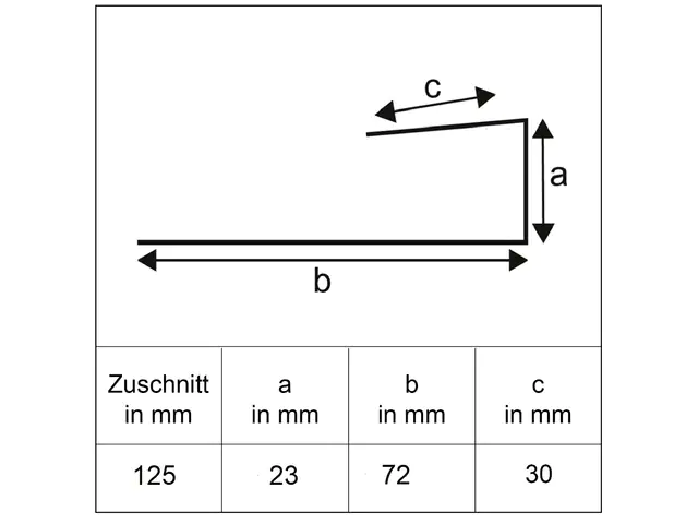 Sarei Anschlussprofil SDF 2000 x 125 mm anthrazit