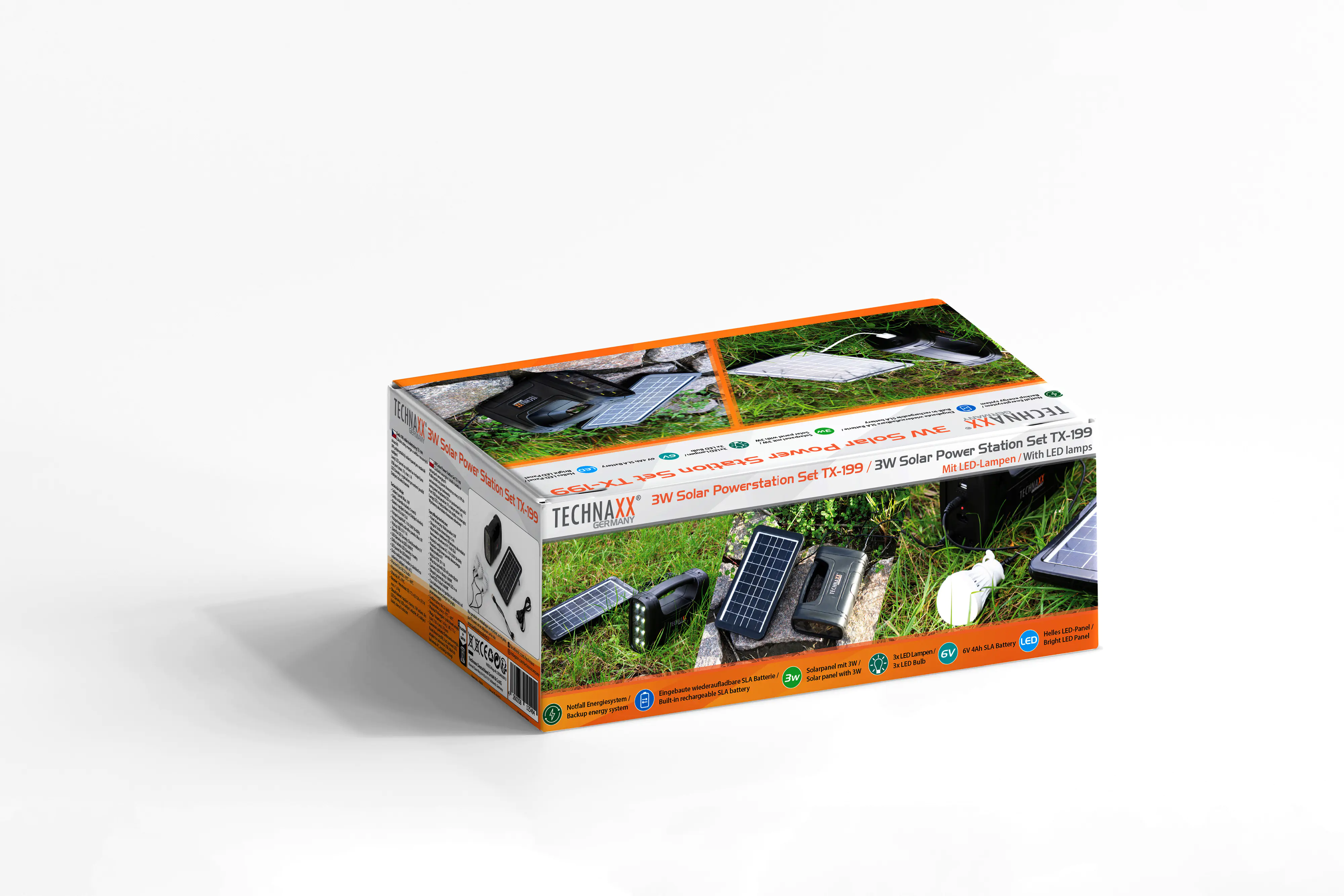 Technaxx Solar Powerstation Set TX-199 3 Watt, 5 m Solarkabel