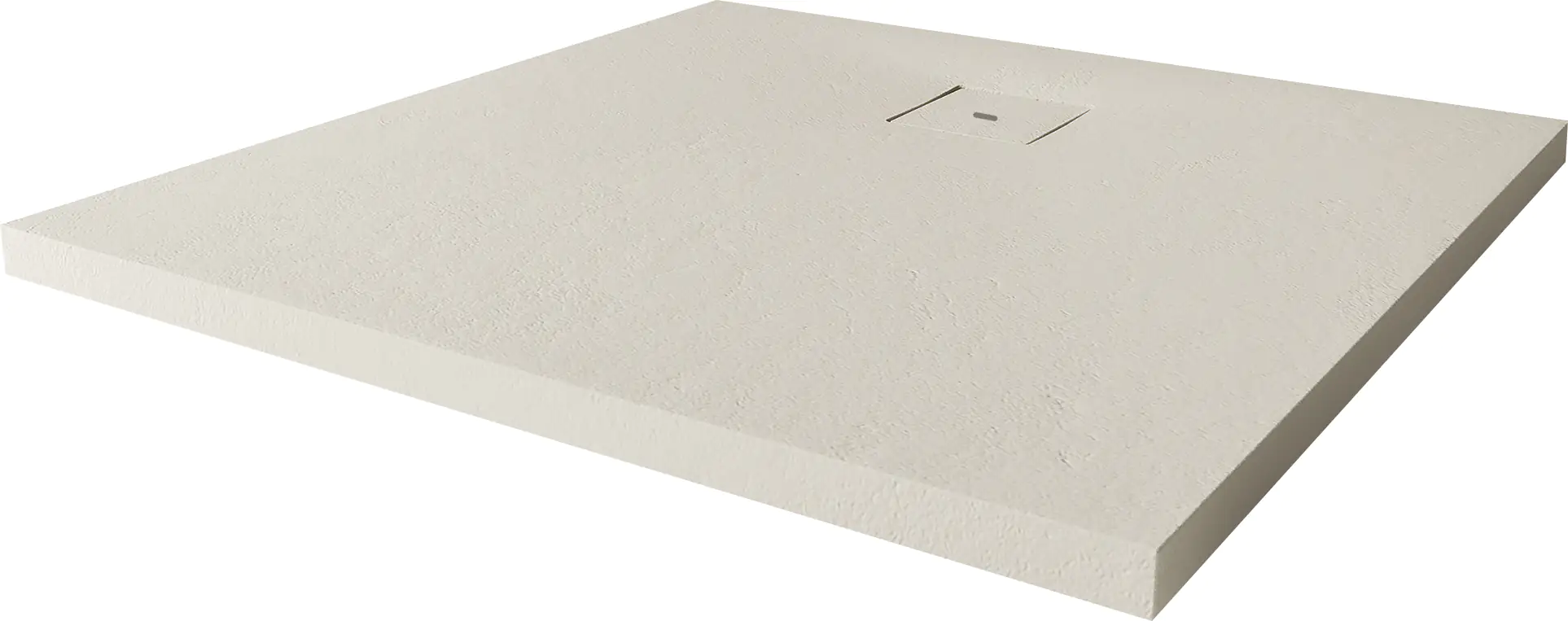 Breuer Duschwanne Modern Line Sandstein Quadrat, 100x100 cm, Höhe: 3,5 cm