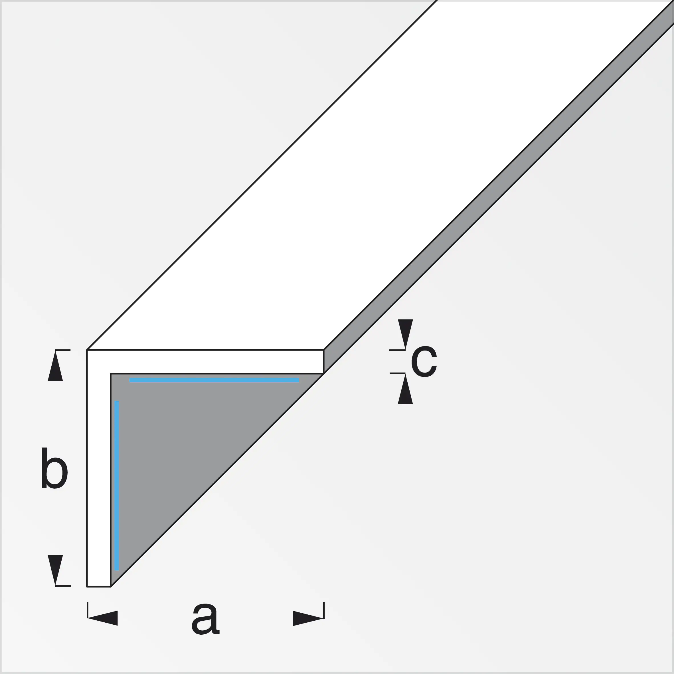alfer Winkel 1 m, 15 x 15 mm Aluminium eloxiert gebürstet Edelstahloptik