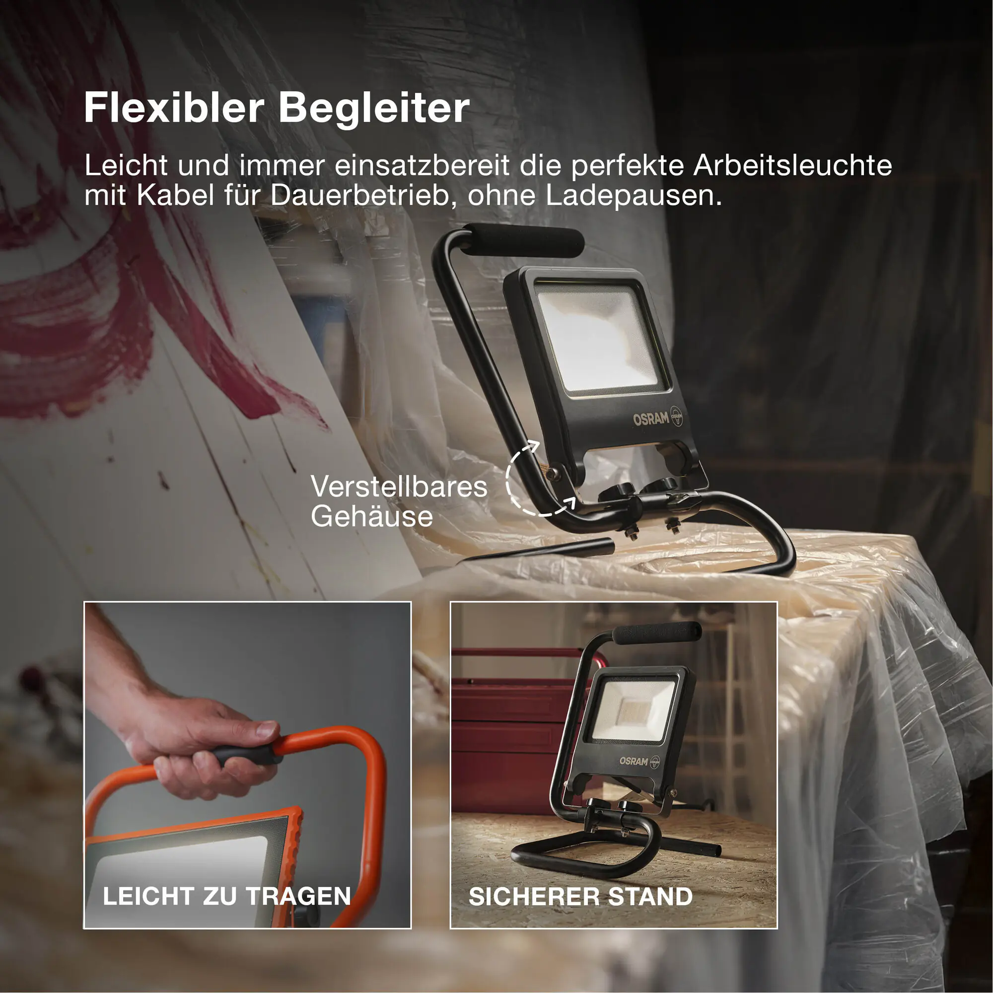 Osram LED Arbeitsleuchte Worklight S-Stand 20 W neutralweiß 