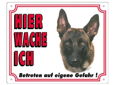Nobby Warntafel Malinois 25 x 20 cm