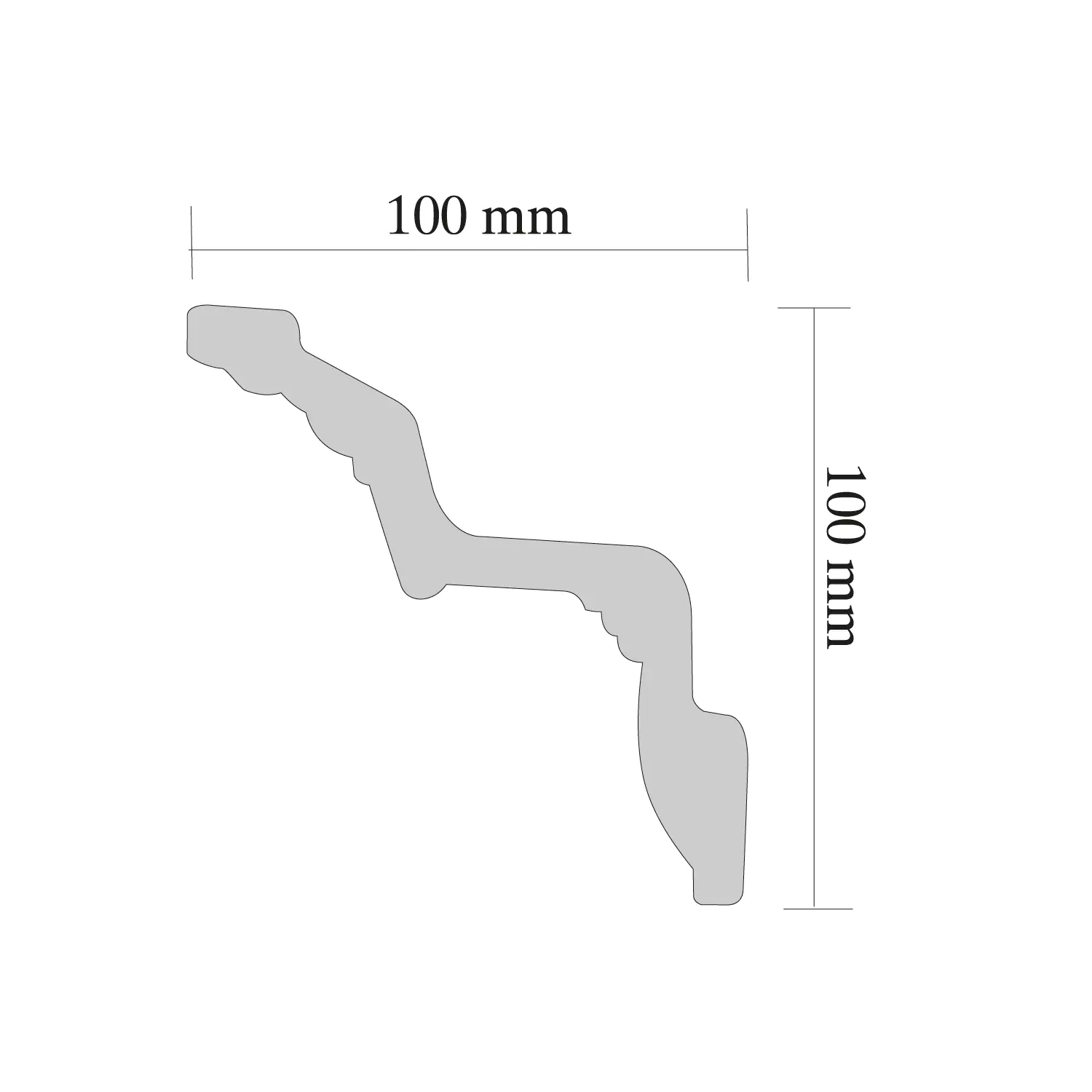 Decosa Stuckleiste Gloria, 2 m x 100 mm x 100 mm